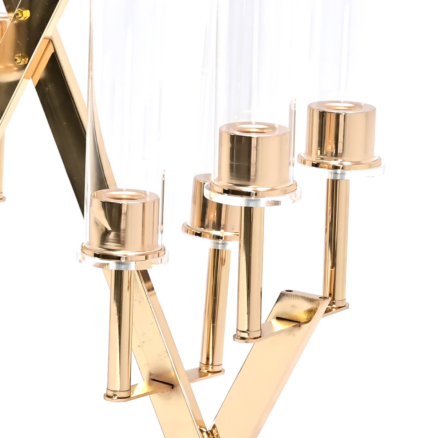 16 Branches Gold Metal Candelabra Centerpiece