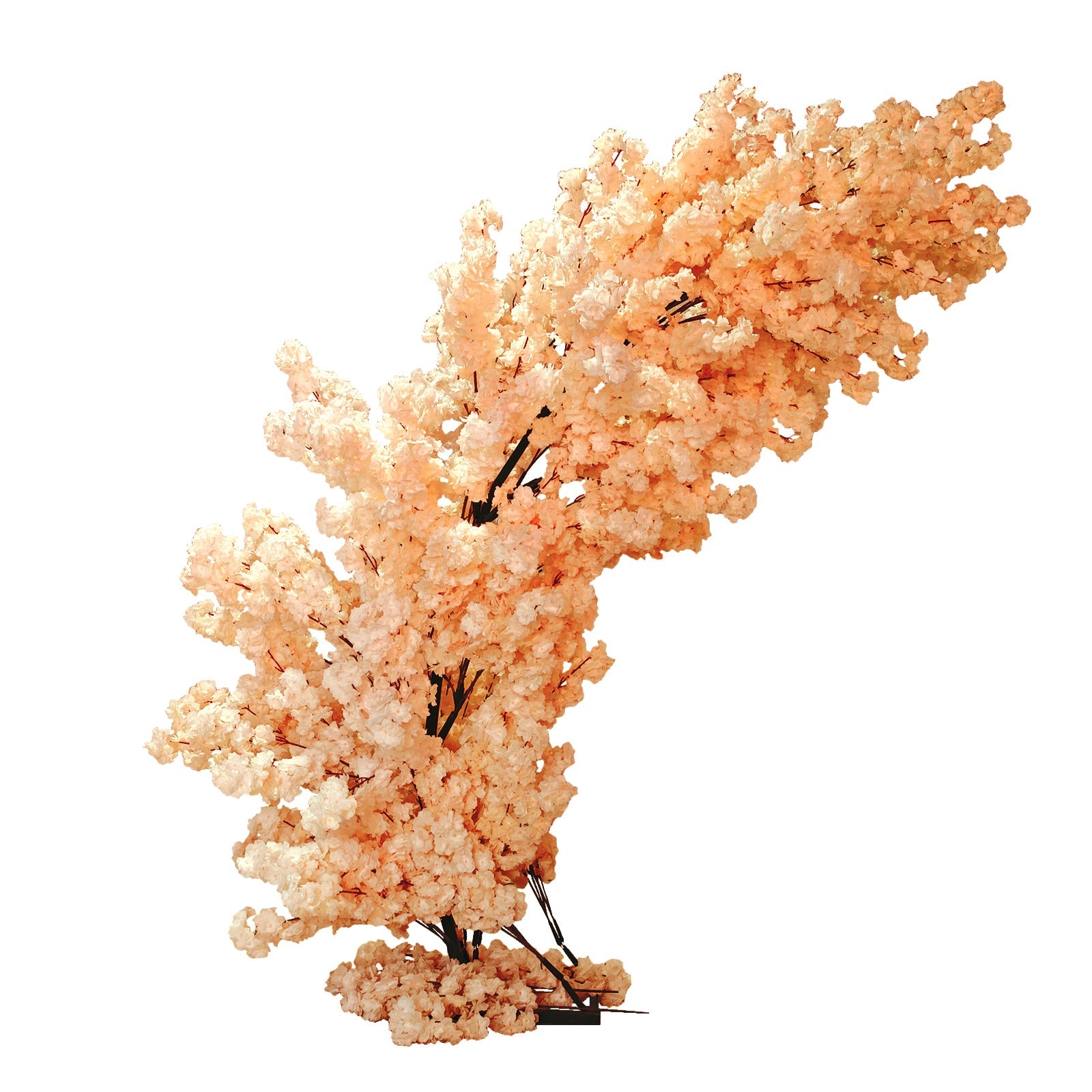 2 pcs 9.5ft Peach Cherry Blossom Wedding Arch Backdrop