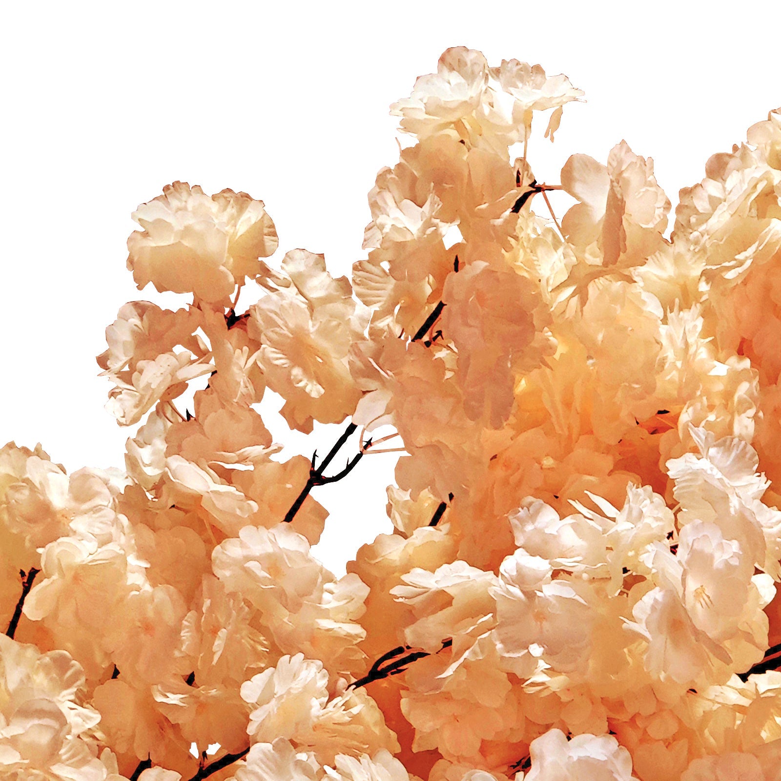 2 pcs 9.5ft Peach Cherry Blossom Wedding Arch Backdrop