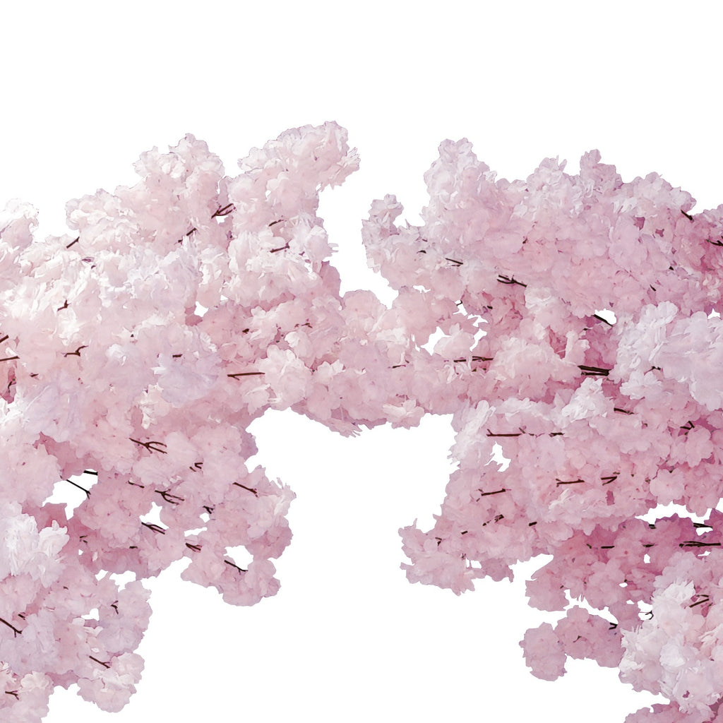 2 pcs 9.5ft Pink Cherry Blossom Wedding Arch Backdrop