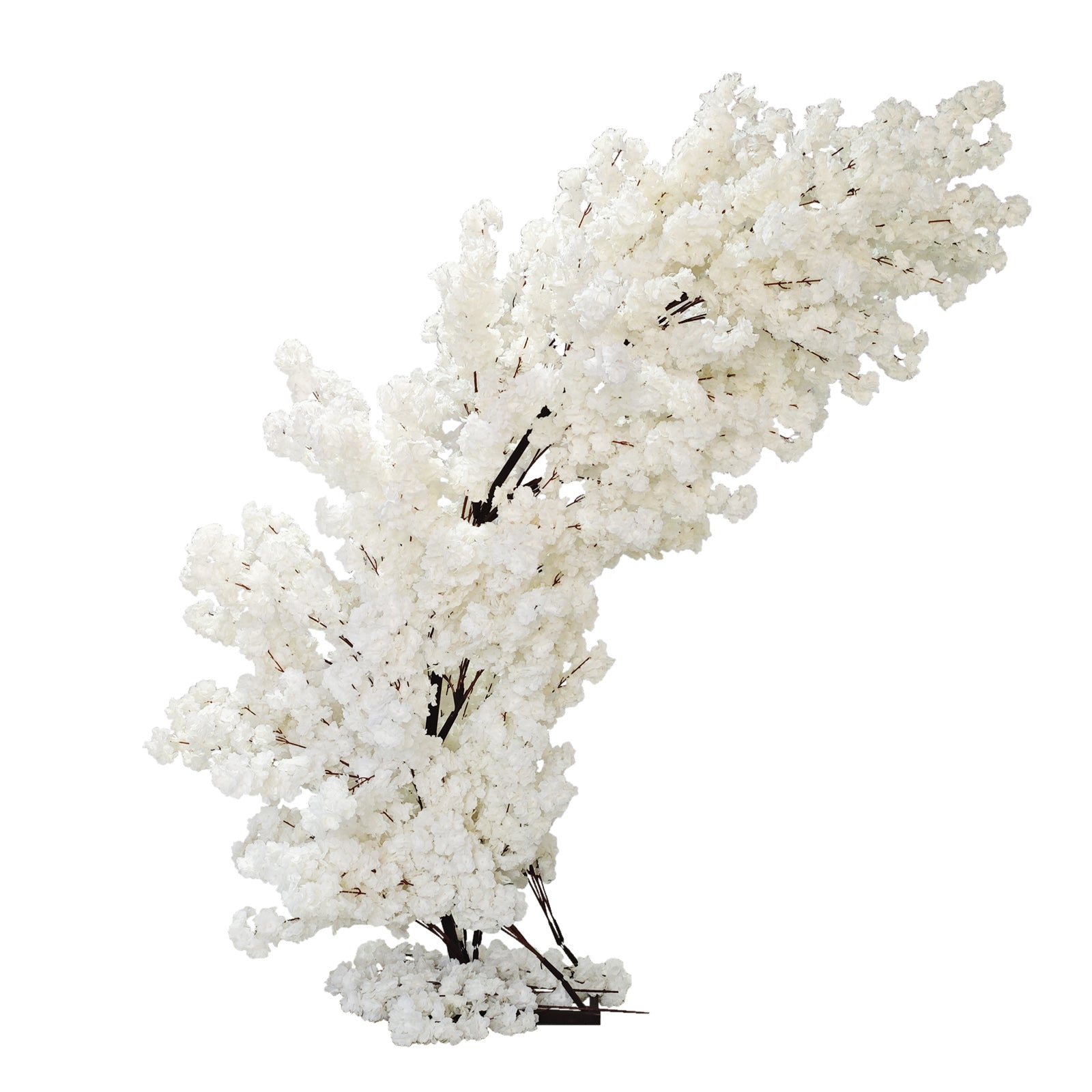 2 pcs 9.5ft White Cherry Blossom Wedding Arch Backdrop