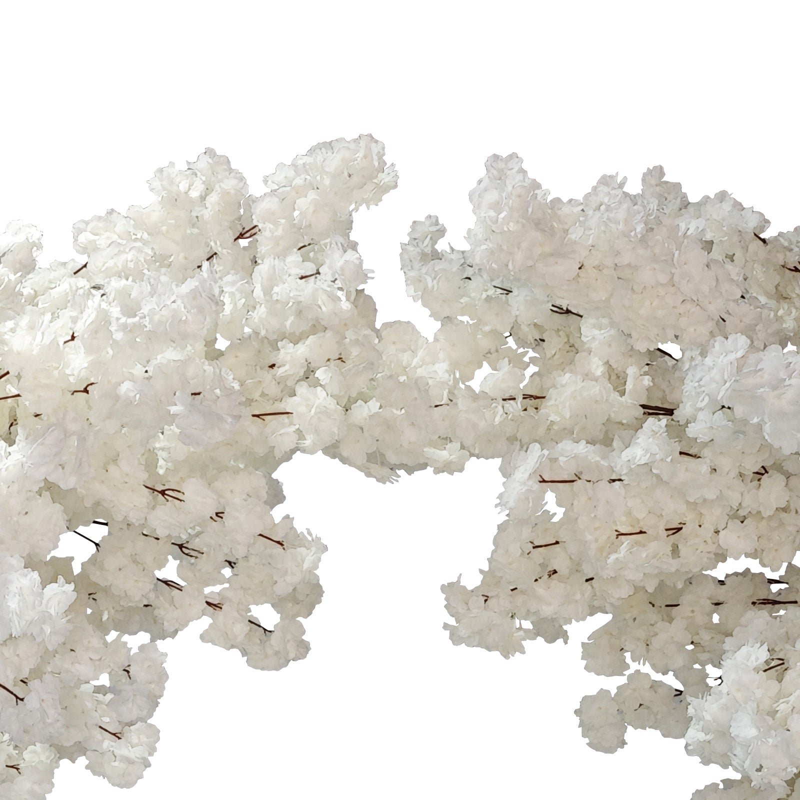 2 pcs 9.5ft White Cherry Blossom Wedding Arch Backdrop
