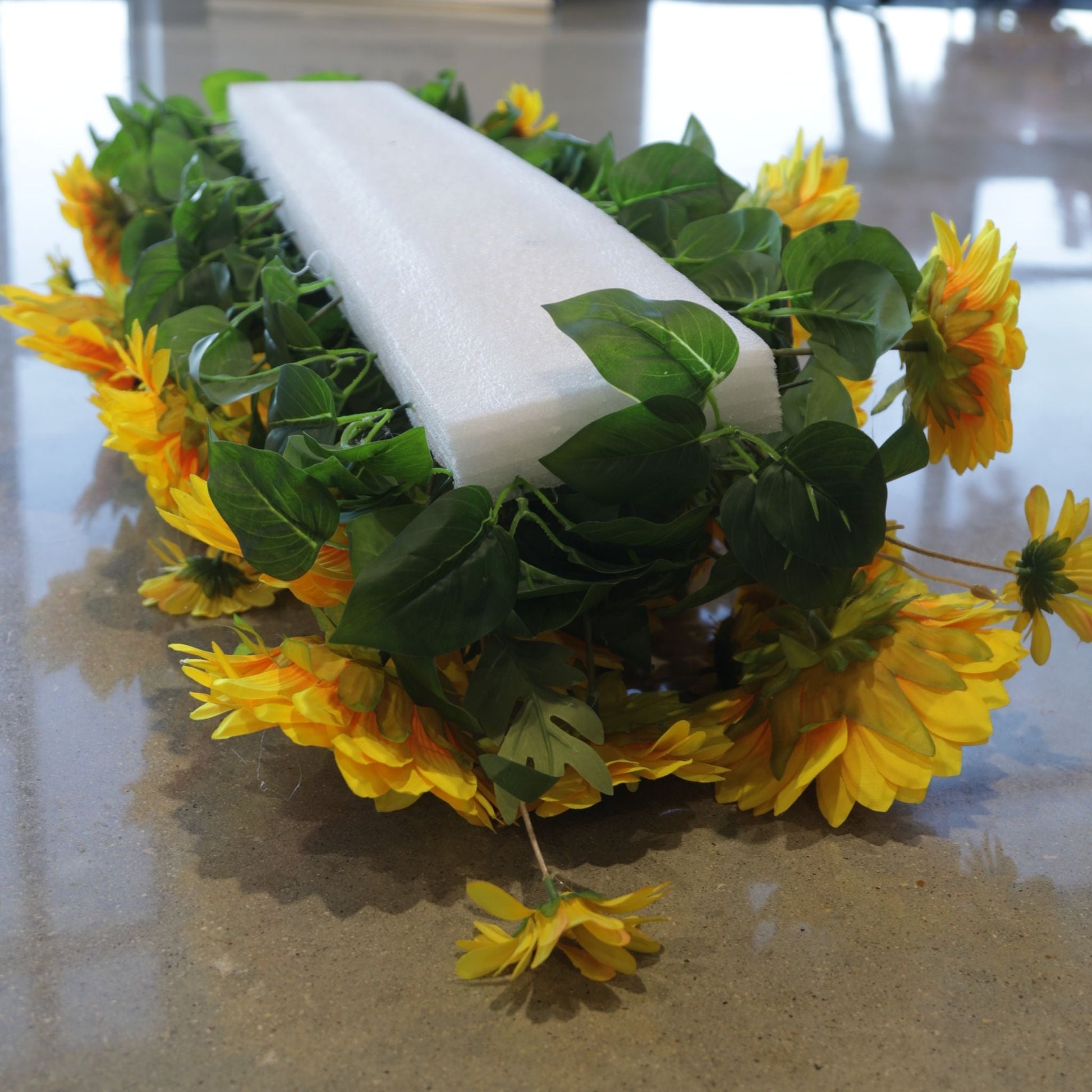 2 pcs/pk Premade Sunflower Backdrop Arch/Table Runner Decor