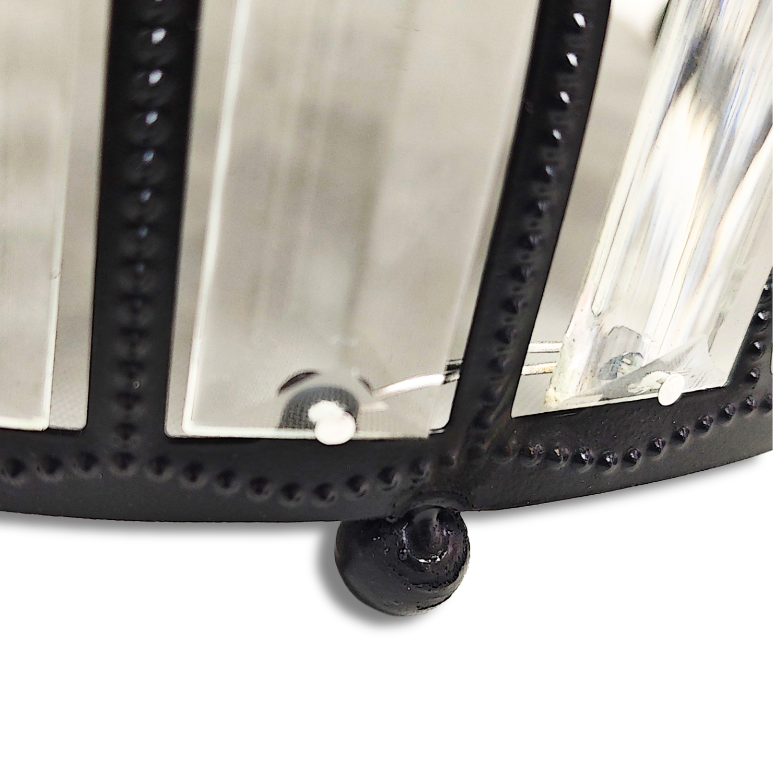 3 pc/set Round Crystal Pendant Cake/Dessert Stands - Black - CV Linens