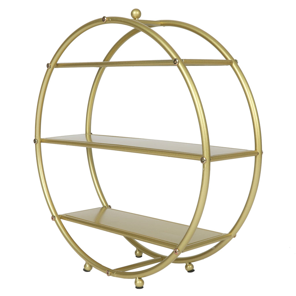 3 Tier Wheel Ring Dessert Stand - Gold