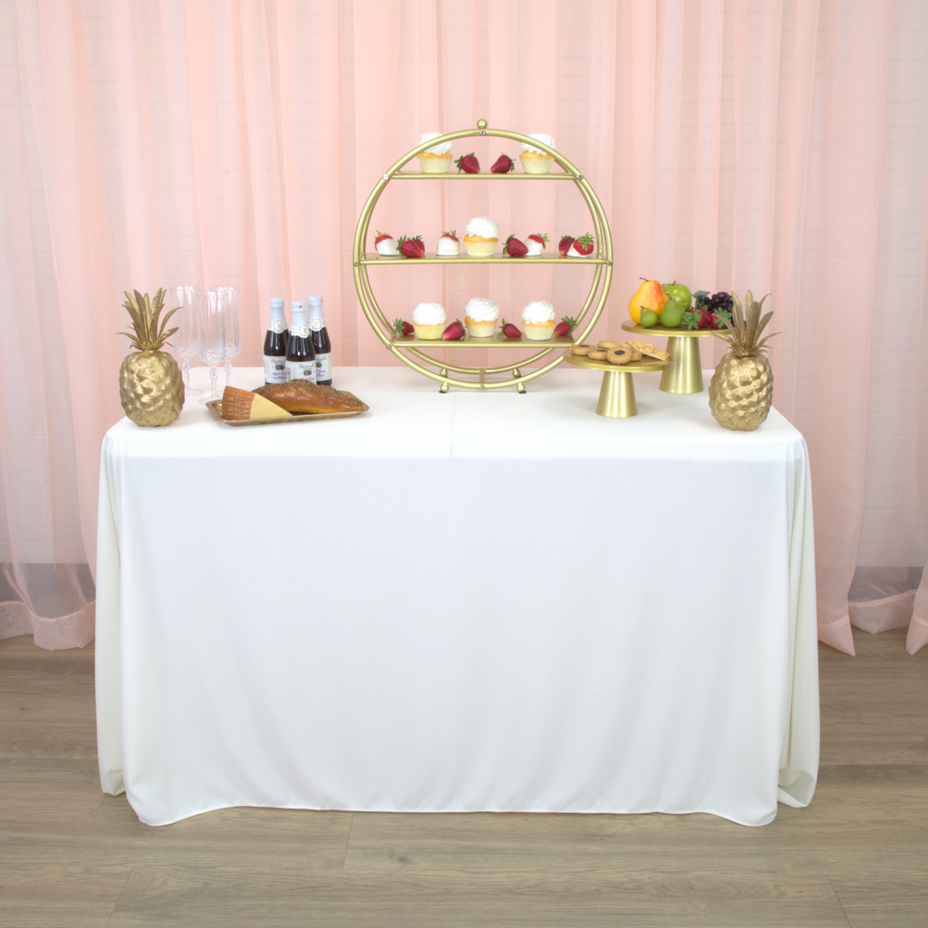 3 Tier Wheel Ring Dessert Stand - Gold