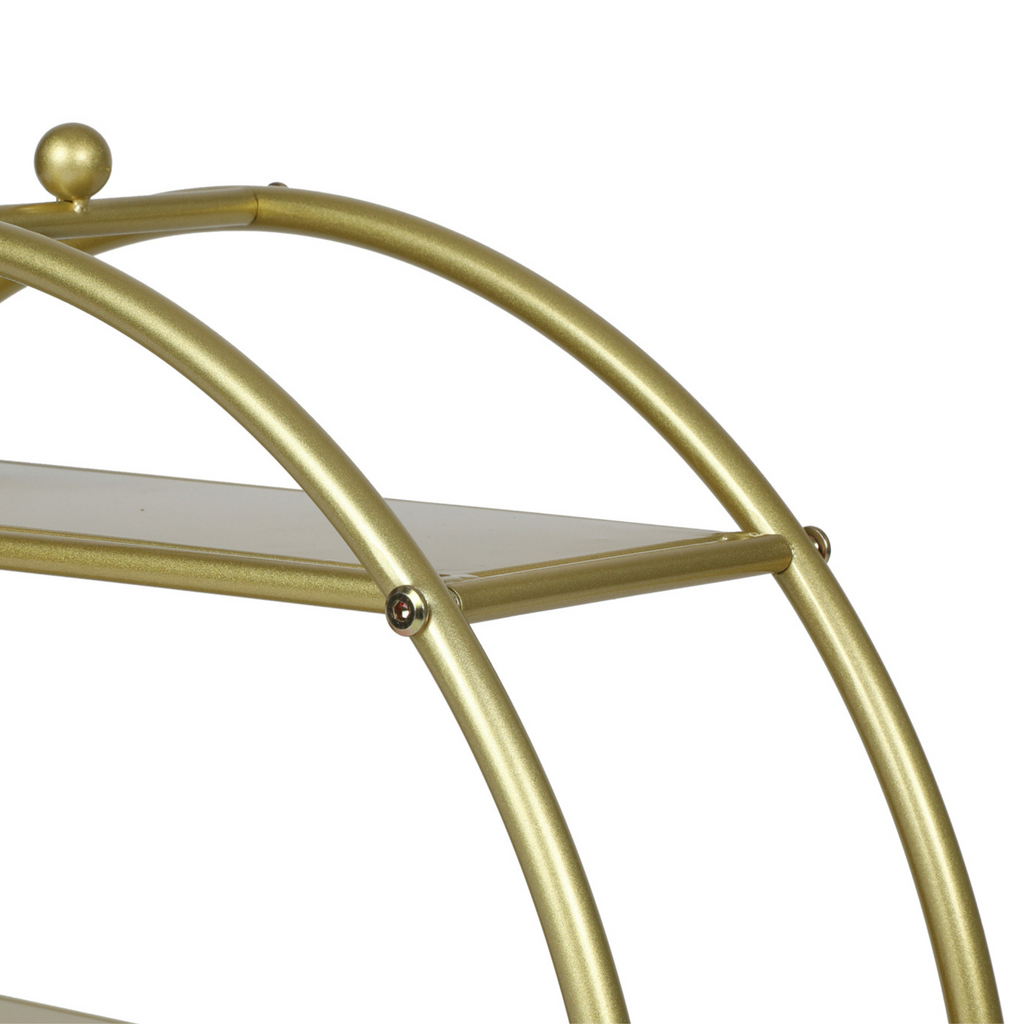 3 Tier Wheel Ring Dessert Stand - Gold