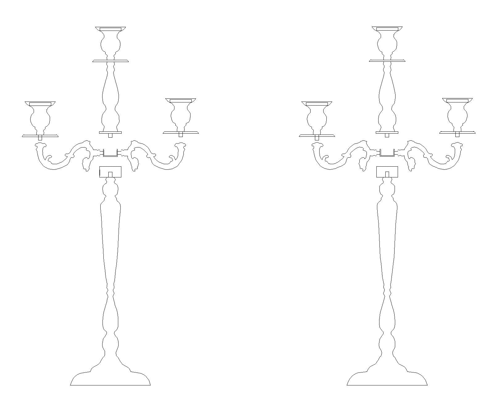 36" Candelabra Tabletop Centerpiece - White
