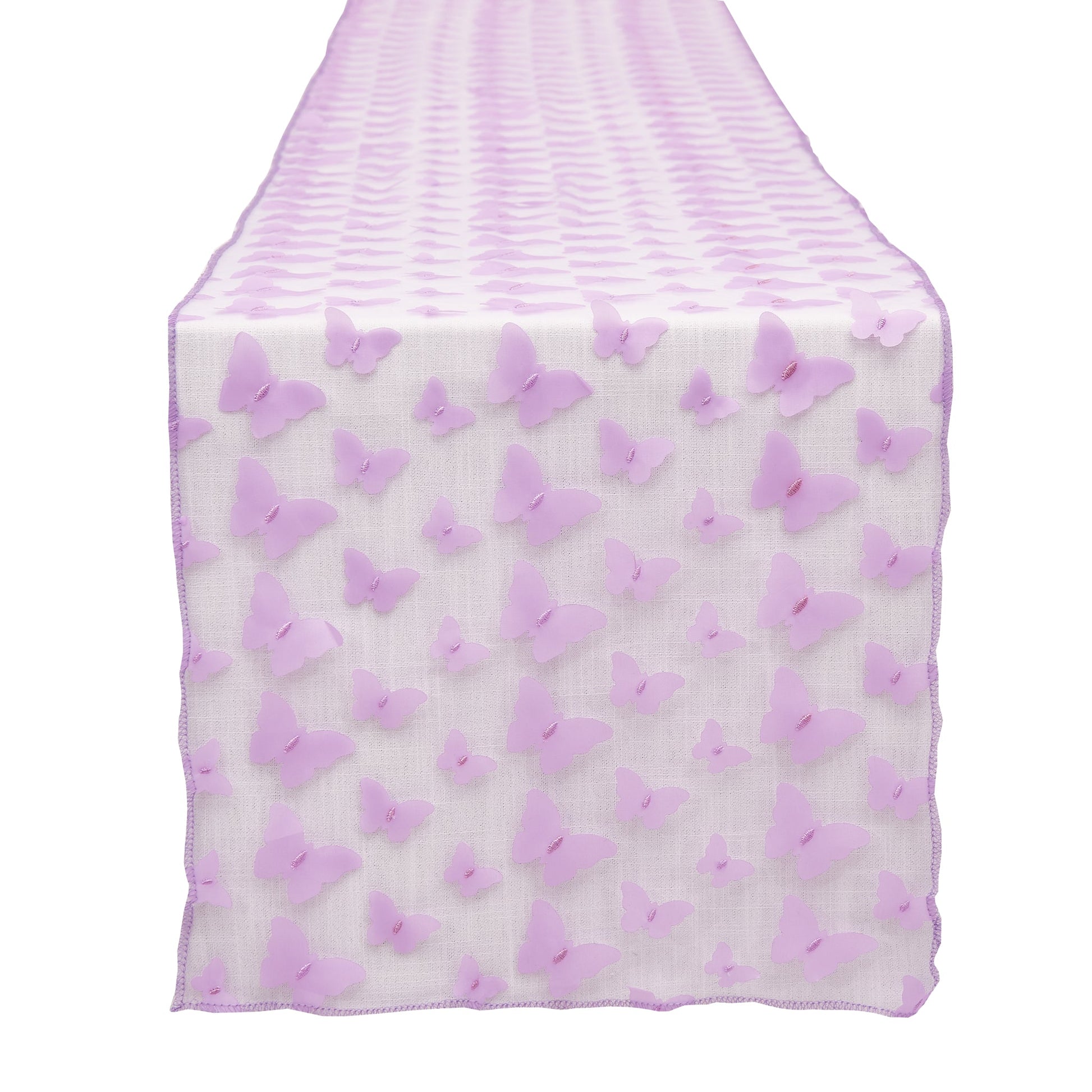 3D Butterfly Sheer Table Runner - Lavender