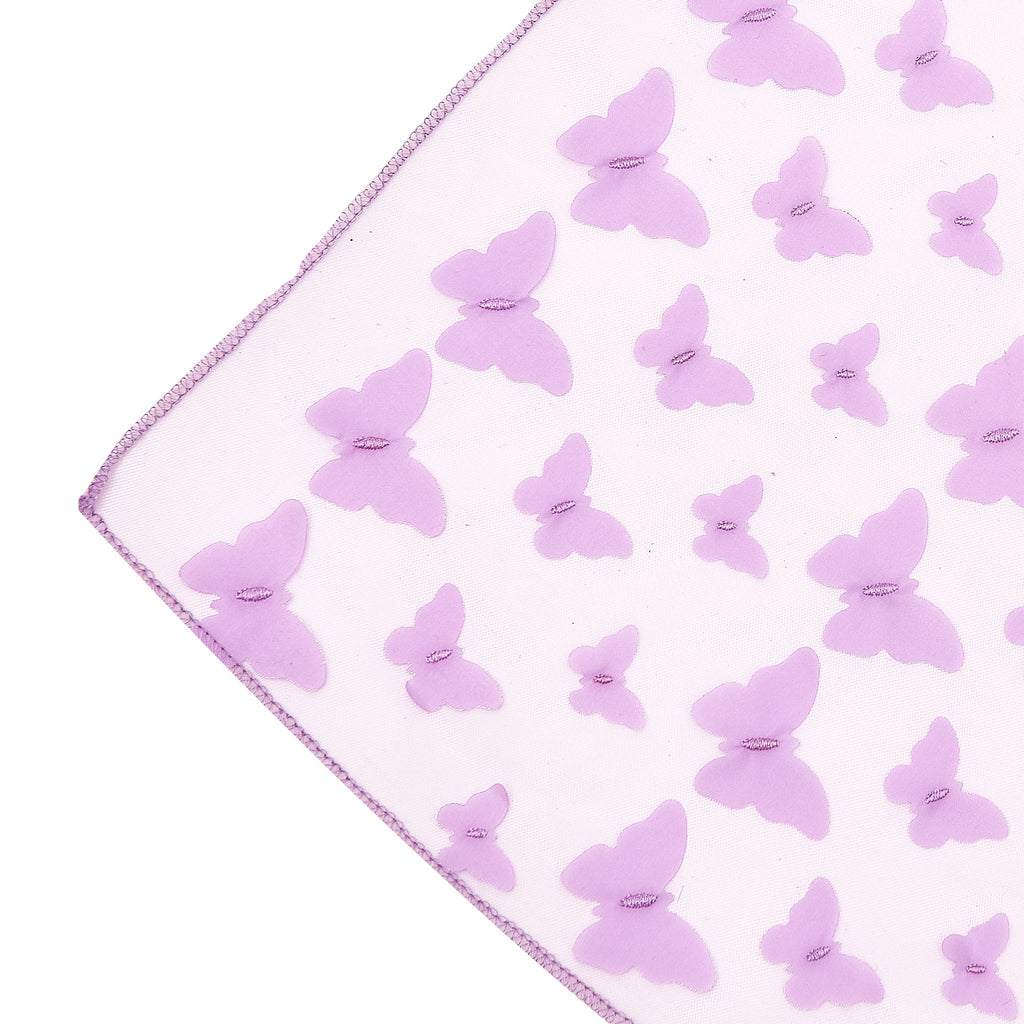 3D Butterfly Sheer Table Runner - Lavender
