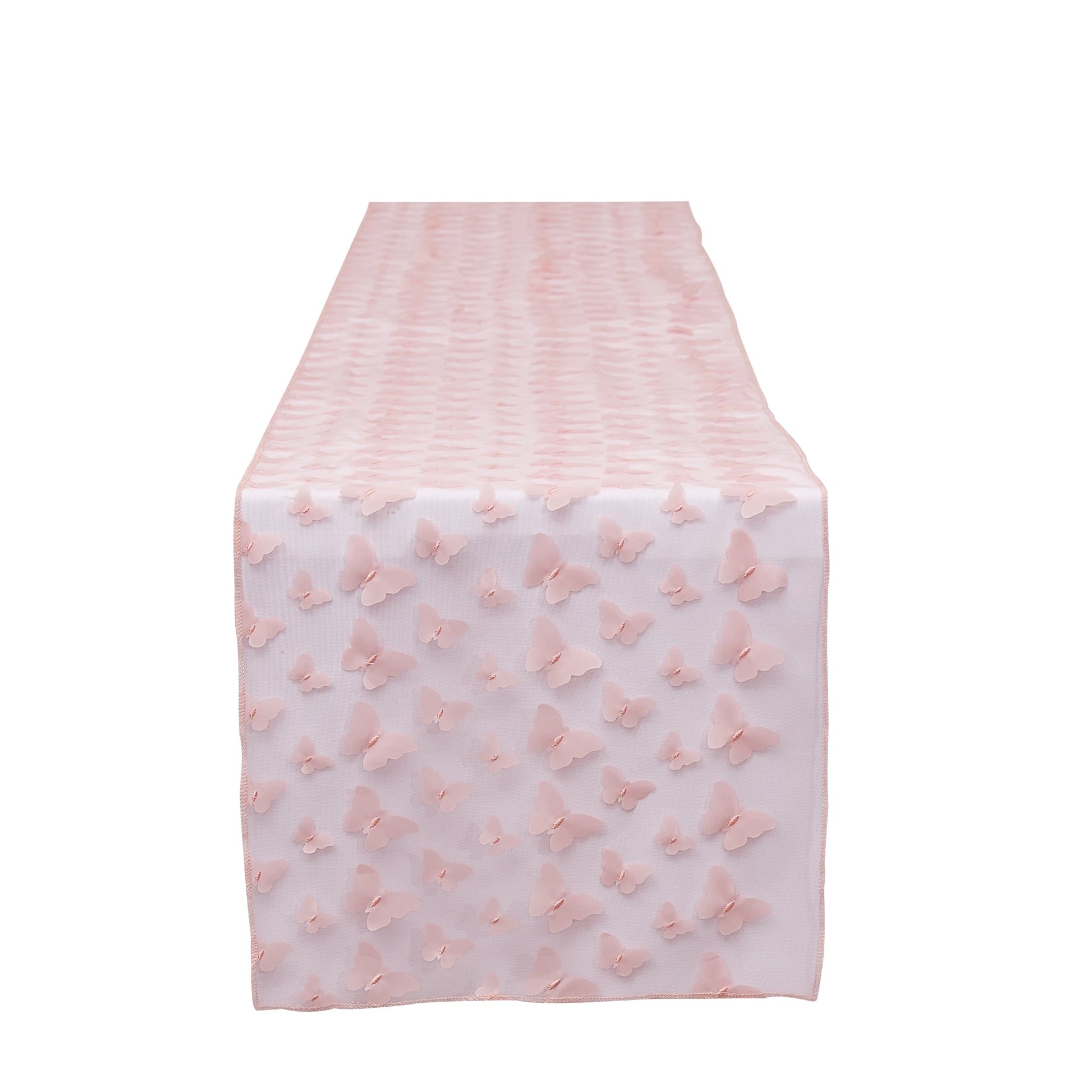 3D Butterfly Sheer Table Runner - Pink
