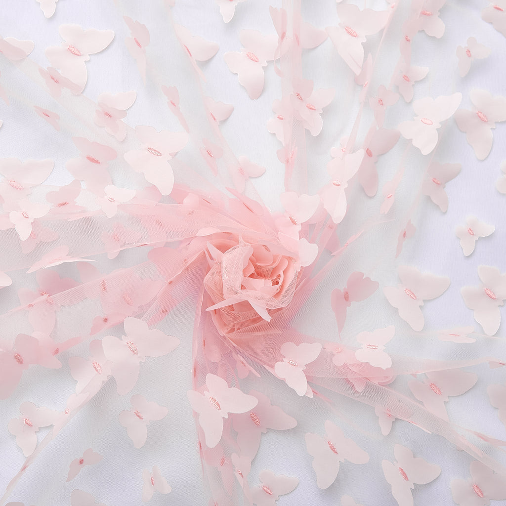 3D Butterfly Sheer Table Runner - Pink