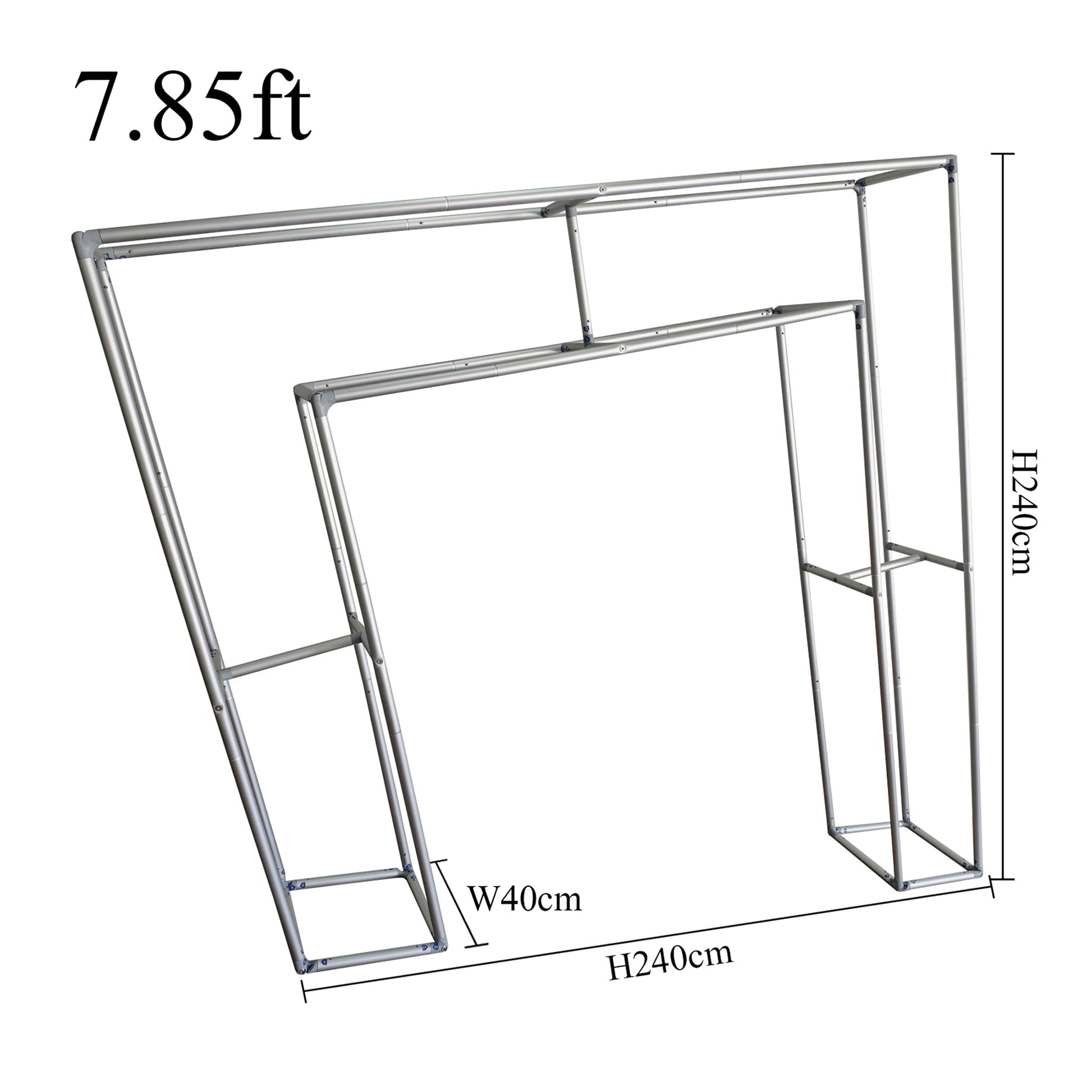 3D Large 7.85ft Tilted Rectangular Backdrop Stand
