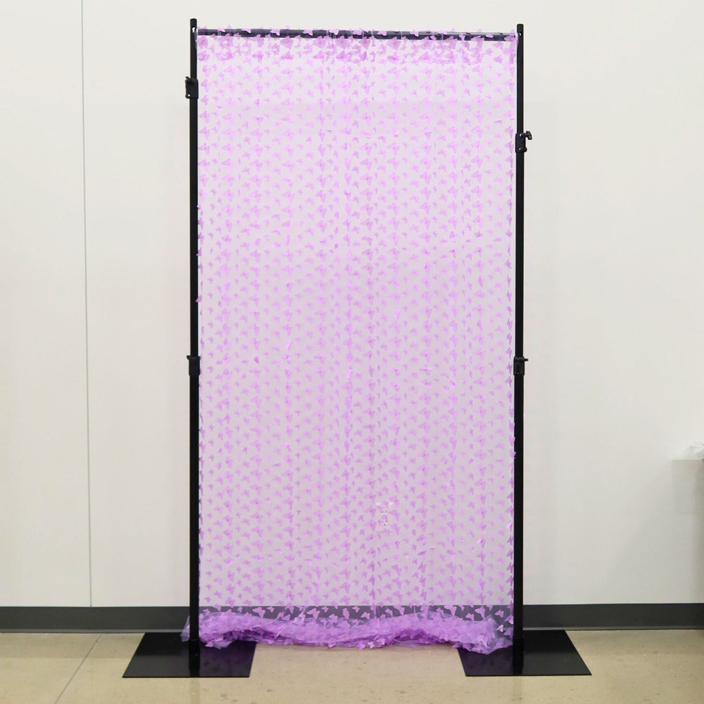 3D Butterfly Sheer 10ft H x 50" W Drape/Backdrop panel - Lavender
