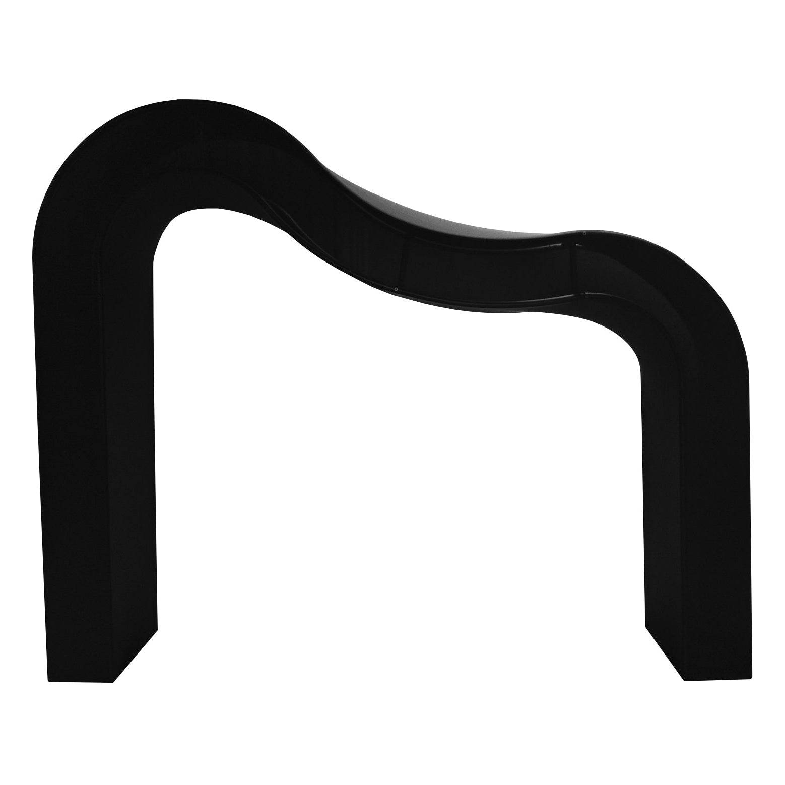 3D Curvy Wave Arch Backdrop Spandex Cover - Black