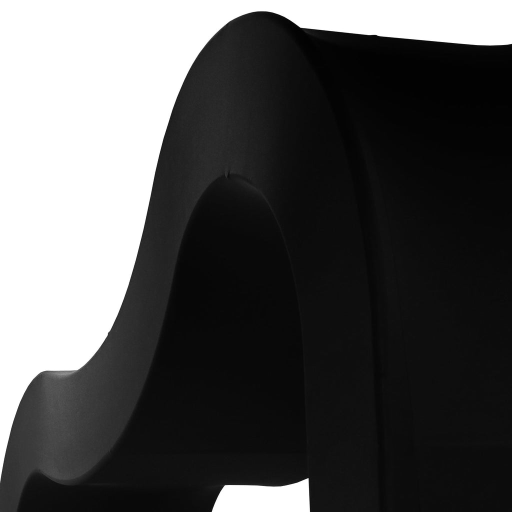 3D Curvy Wave Arch Backdrop Spandex Cover - Black