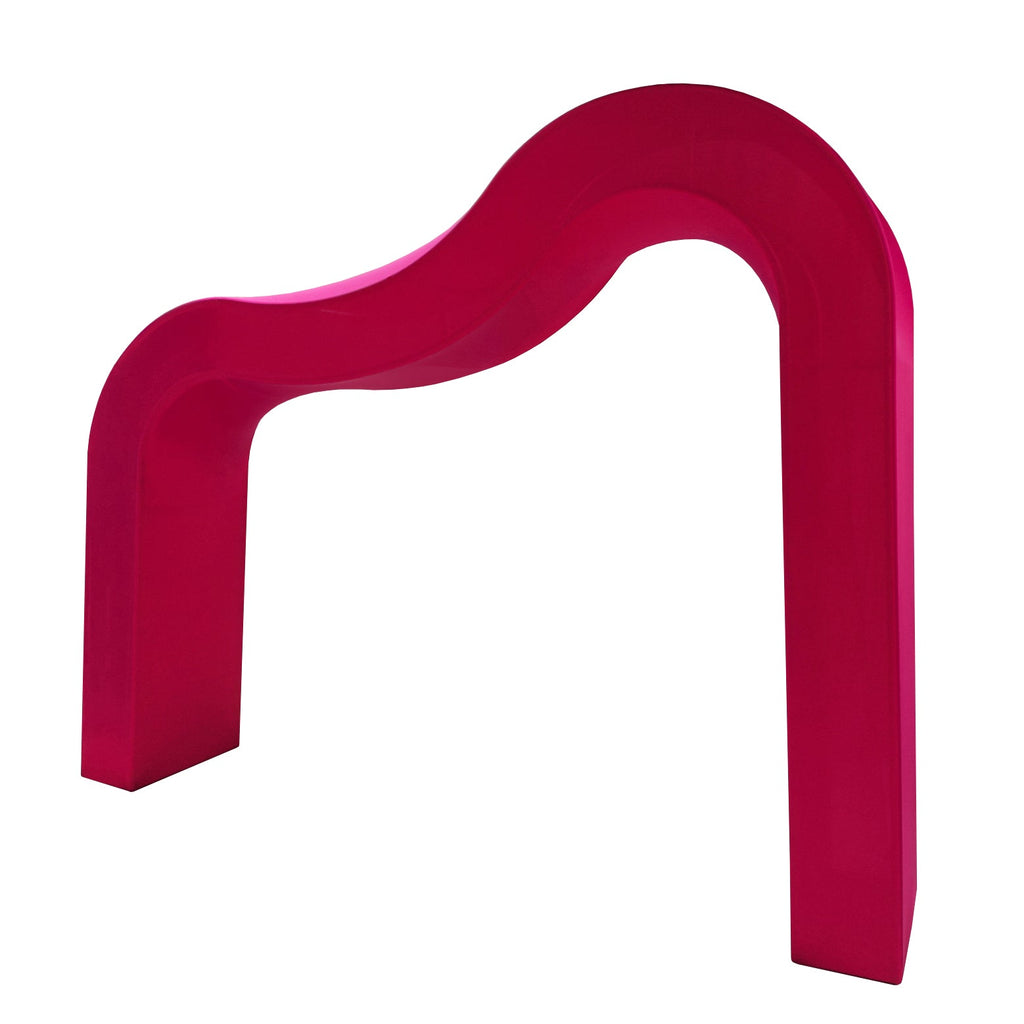 3D Curvy Wave Arch Backdrop Spandex Cover - Fuchsia