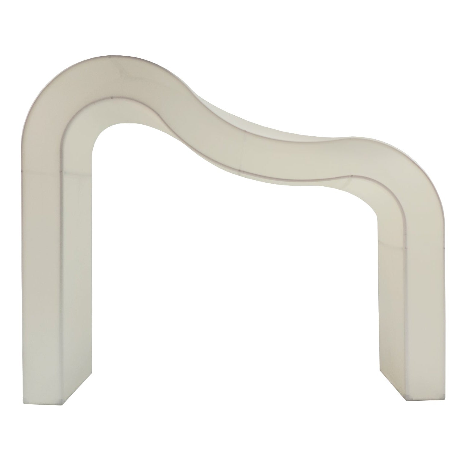 3D Curvy Wave Arch Backdrop Spandex Cover - Ivory