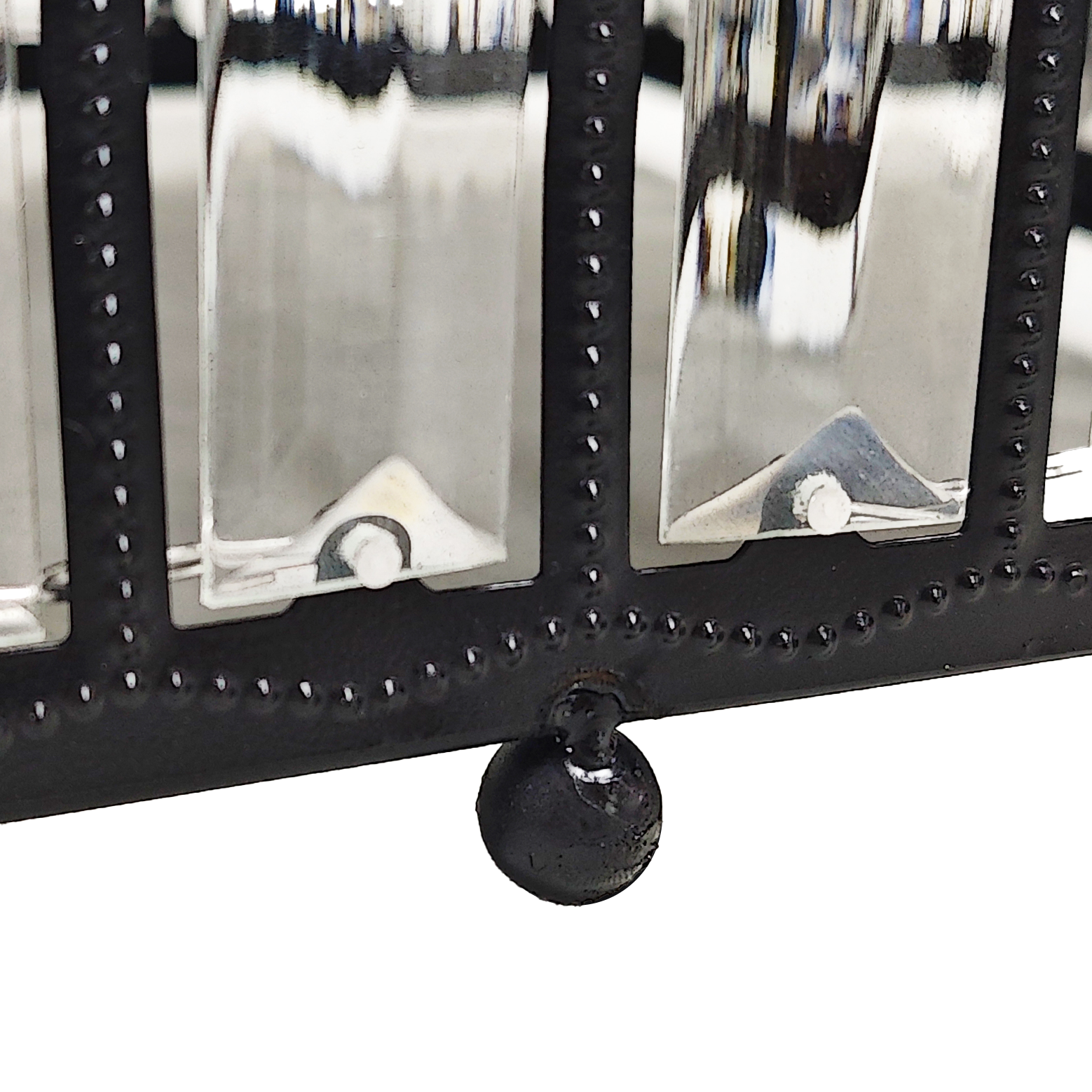 3 pc/set Square Crystal Pendant Cake/Dessert Stands - Black - CV Linens