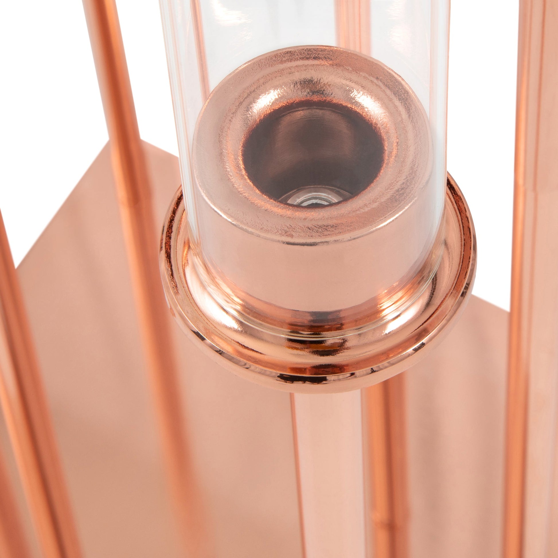48" Tall 10 Arm Candle Holder Candelabra Centerpiece - Rose Gold - CV Linens
