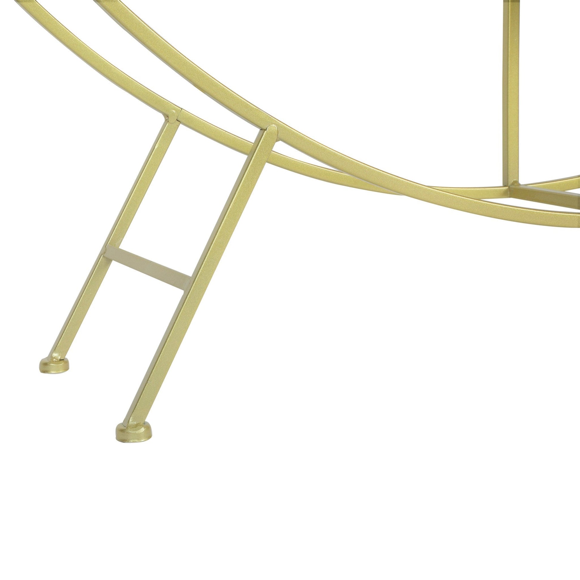4 ft Round Metal Dessert Display Stand - Gold