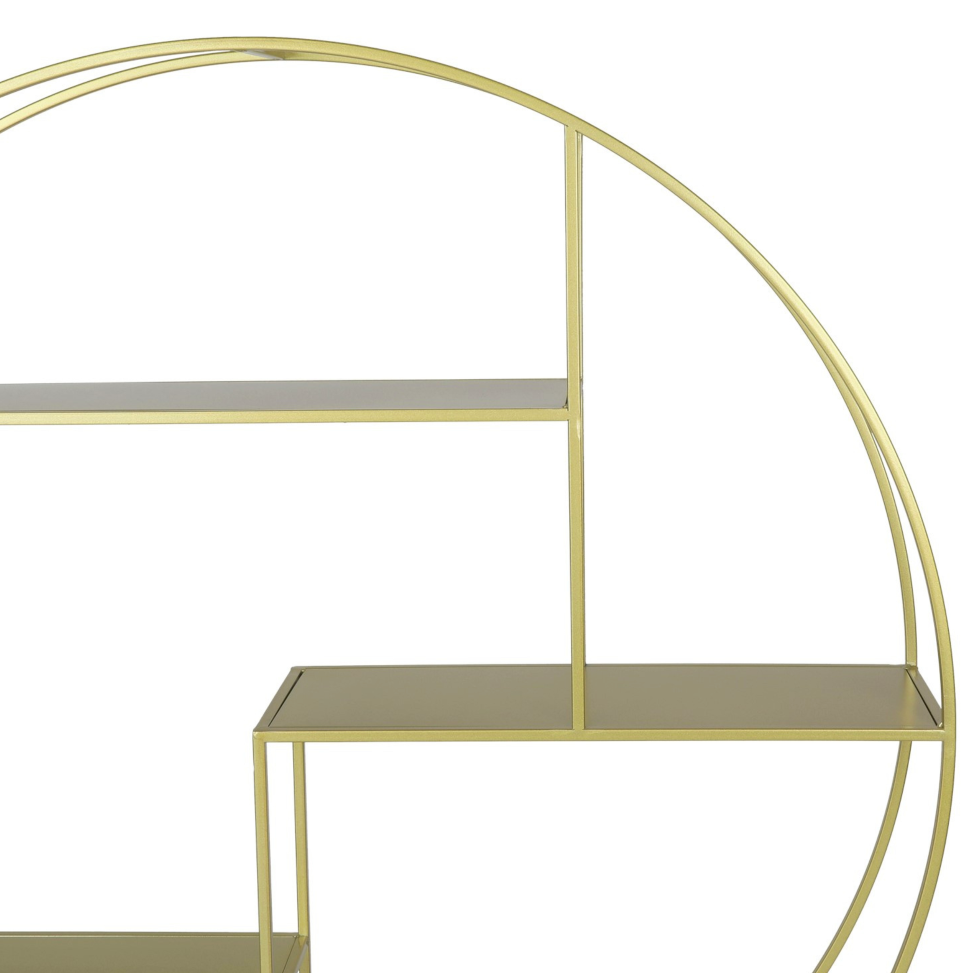 4 ft Round Metal Dessert Display Stand - Gold