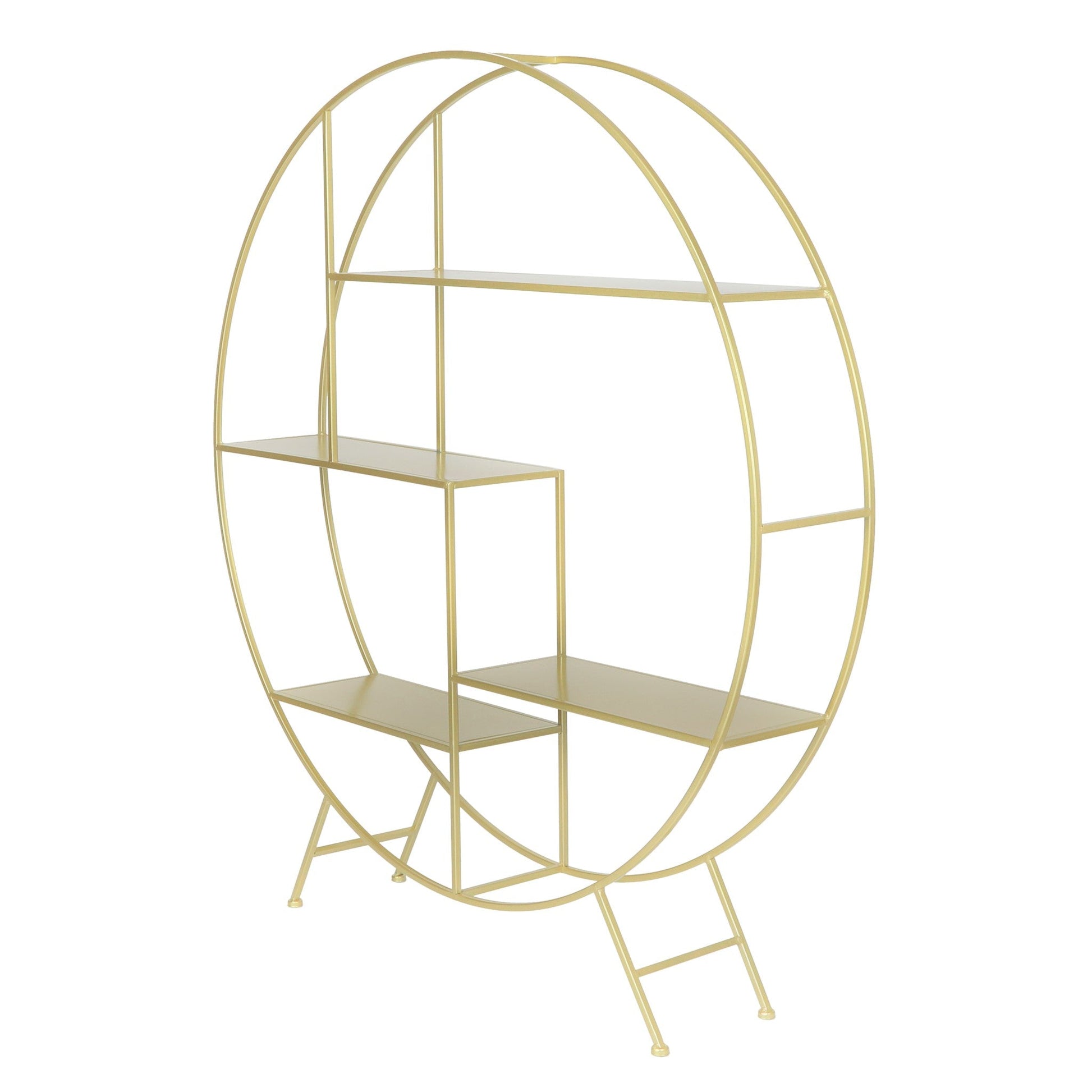 4 ft Round Metal Dessert Display Stand - Gold