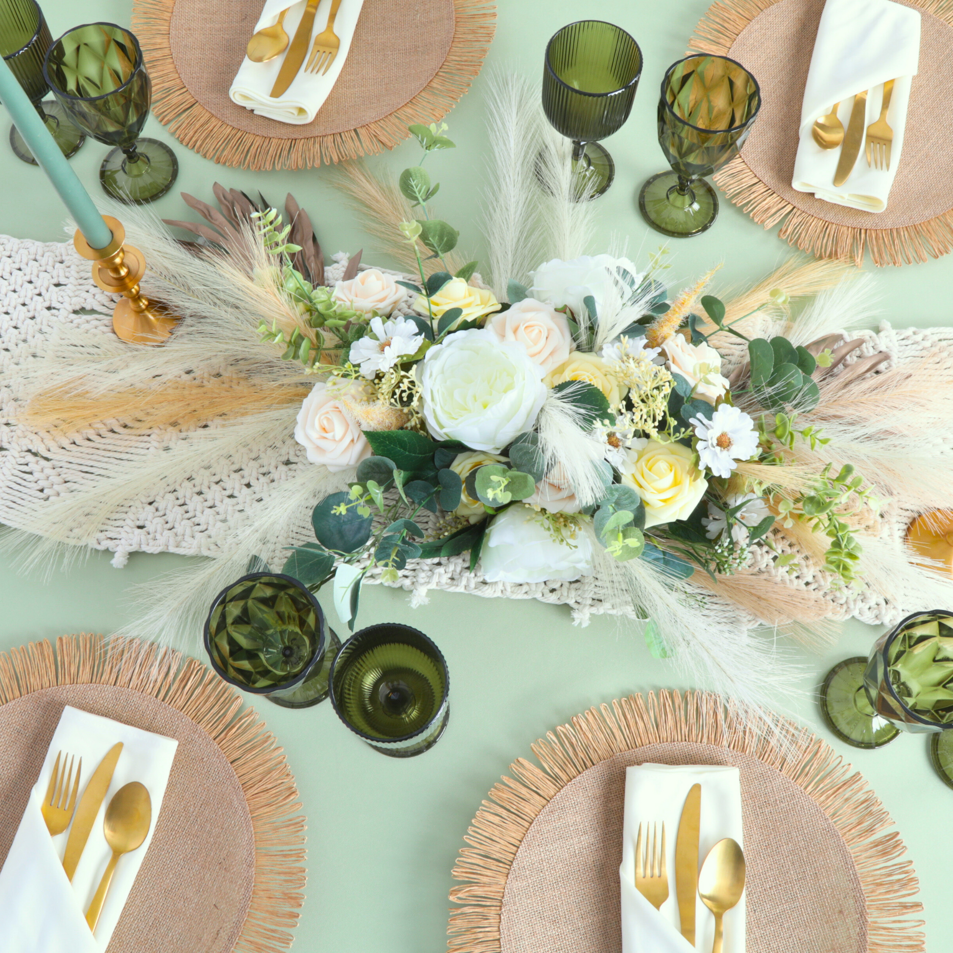 4 pc/set Fringed Edge Woven 15" Placemats