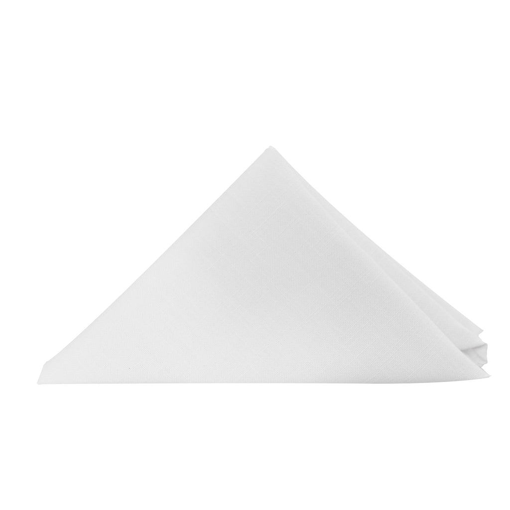 5 pcs/pk Premium Linen-Look Panama Weave 20"x20" Napkin - White - CV Linens