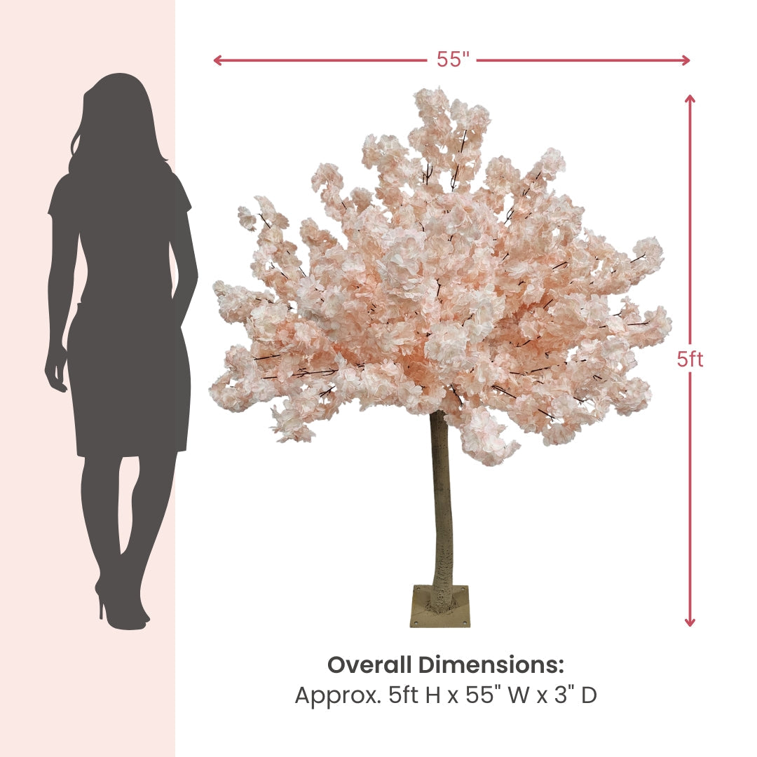 5ft Blush Cherry Blossom Tree Backdrop Frame Stand