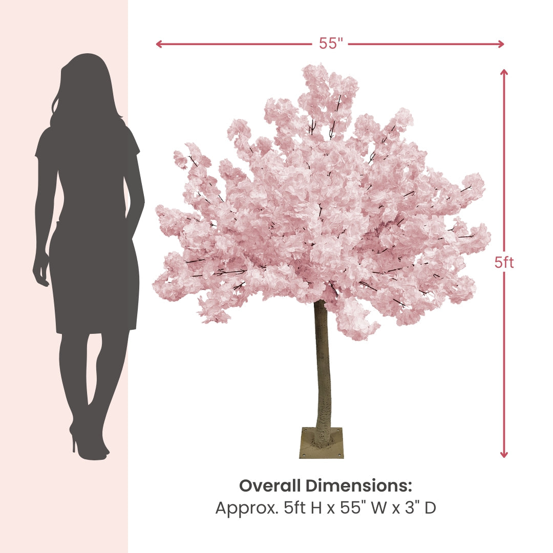5ft Pink Cherry Blossom Tree Backdrop Frame Stand