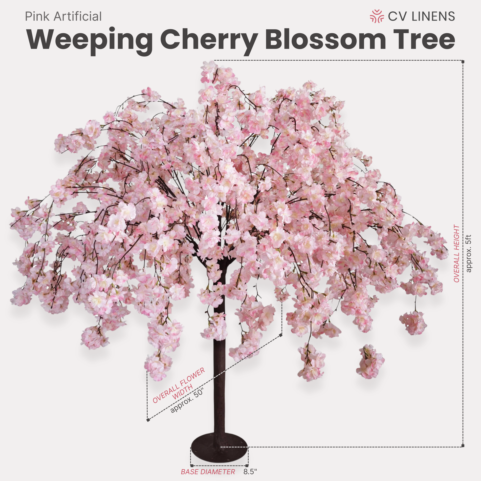 5ft Pink Weeping Cherry Blossom Tree