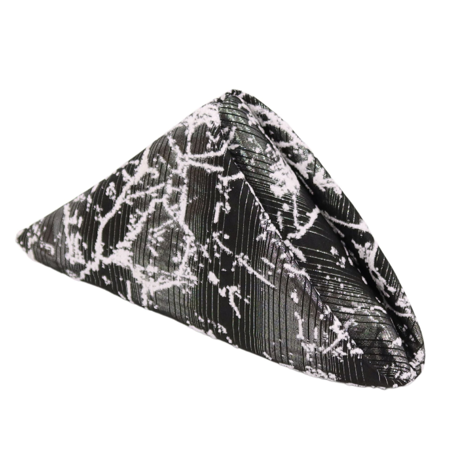 5 pcs/pk Marble Reversible Jacquard Napkin 20"x20" - Silver