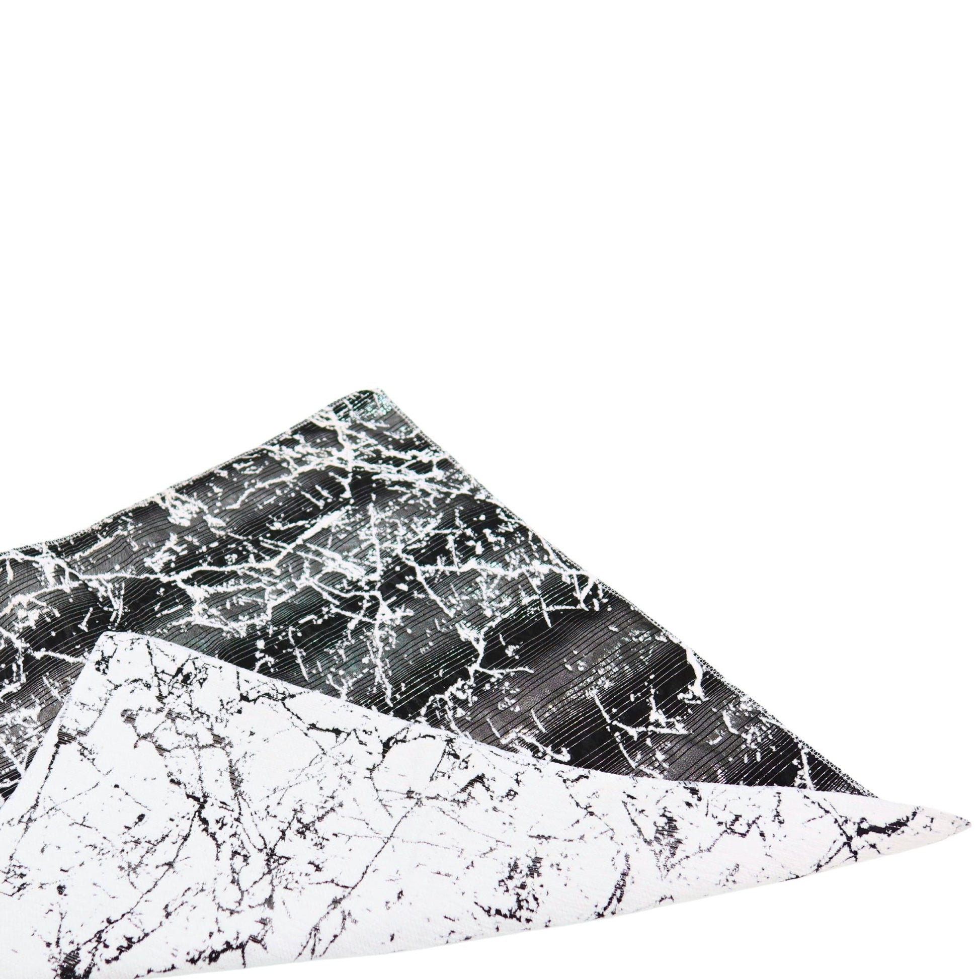 5 pcs/pk Marble Reversible Jacquard Napkin 20"x20" - Silver