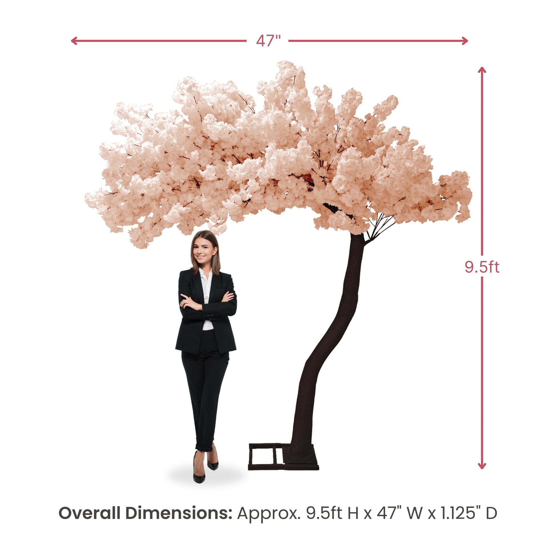 9.5ft Blush Cherry Blossom Tree Backdrop Frame Stand