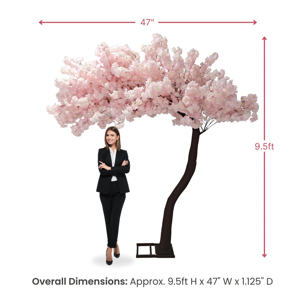 9.5ft Pink Cherry Blossom Tree Backdrop Frame Stand