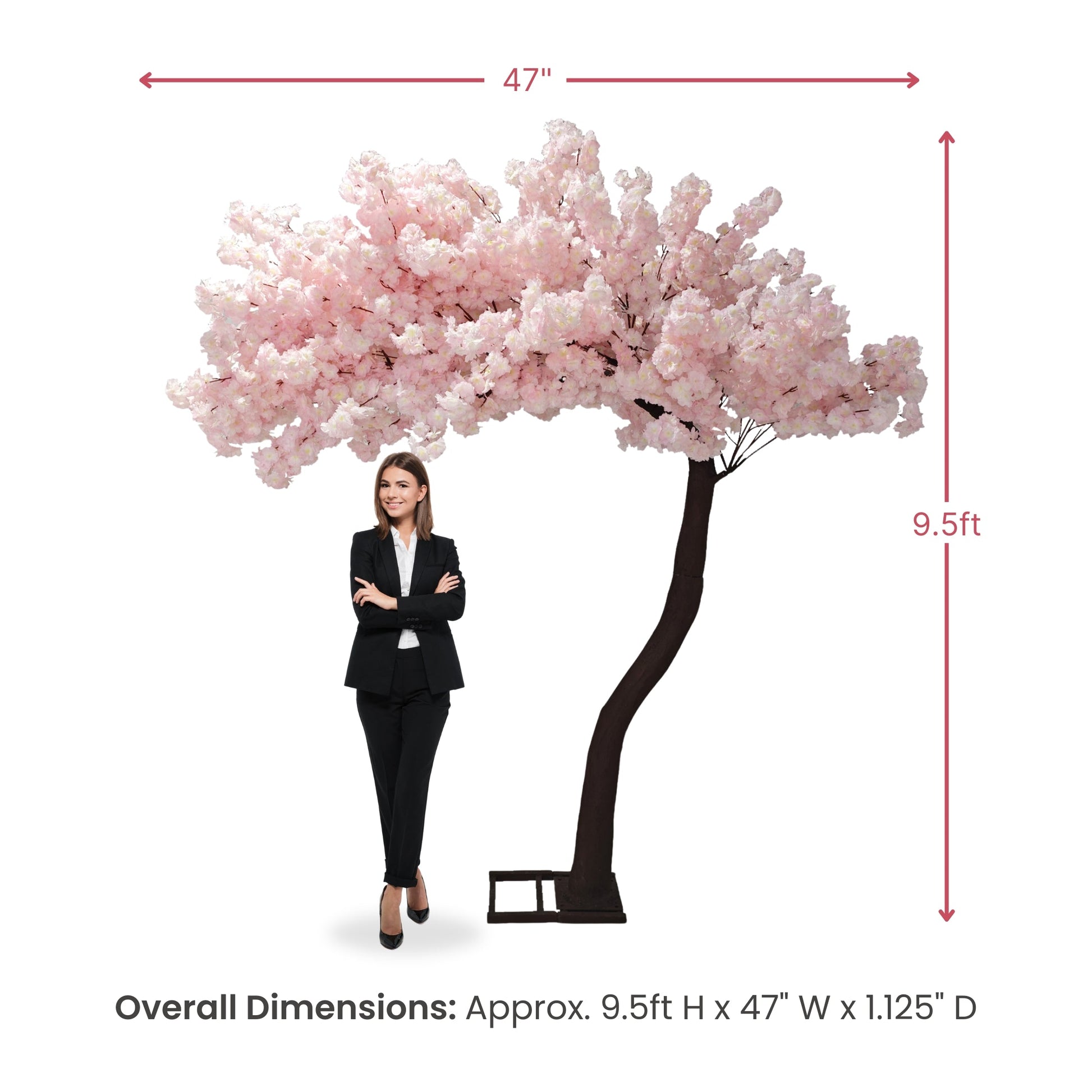 9.5ft Pink Cherry Blossom Tree Backdrop Frame Stand