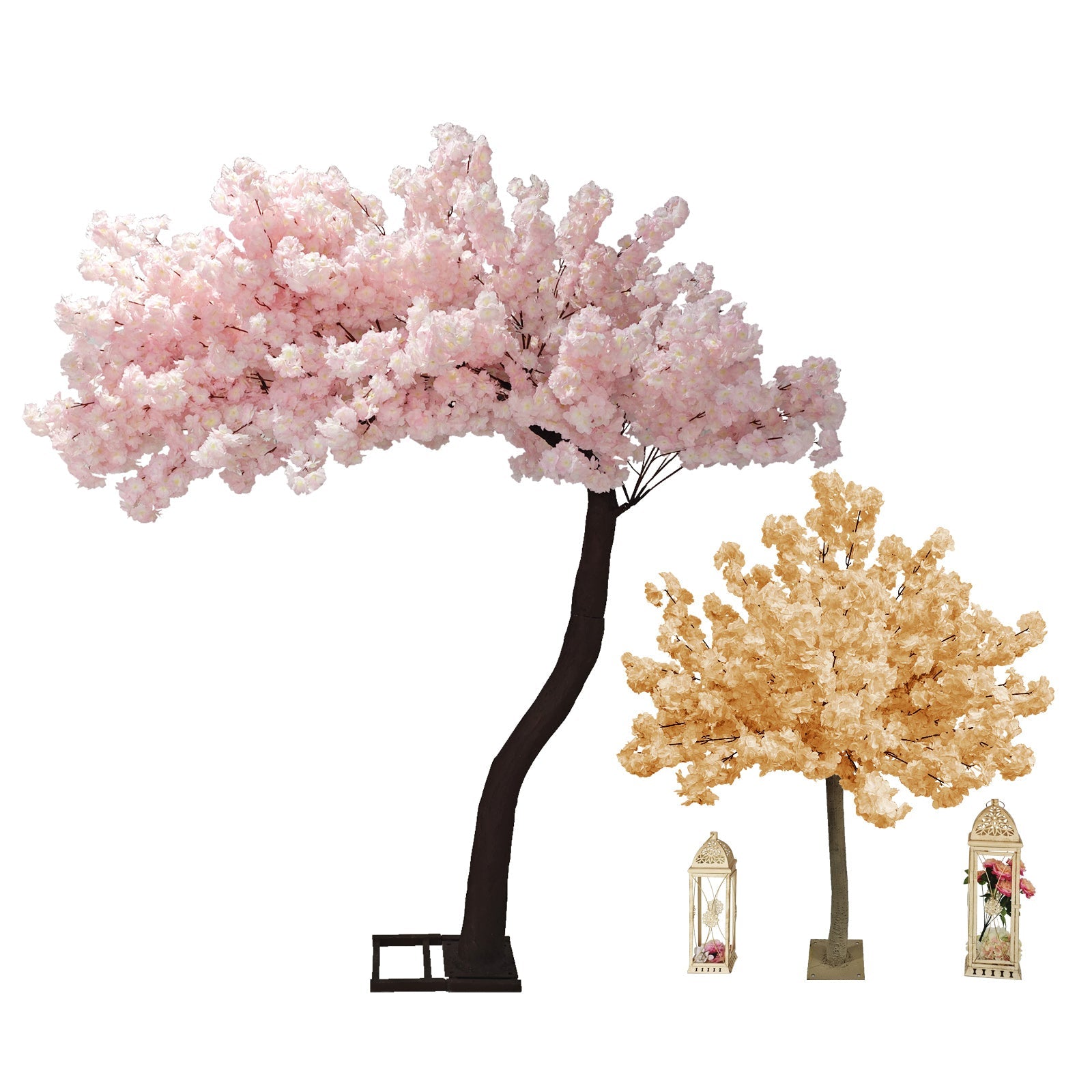 9.5ft Pink Cherry Blossom Tree Backdrop Frame Stand