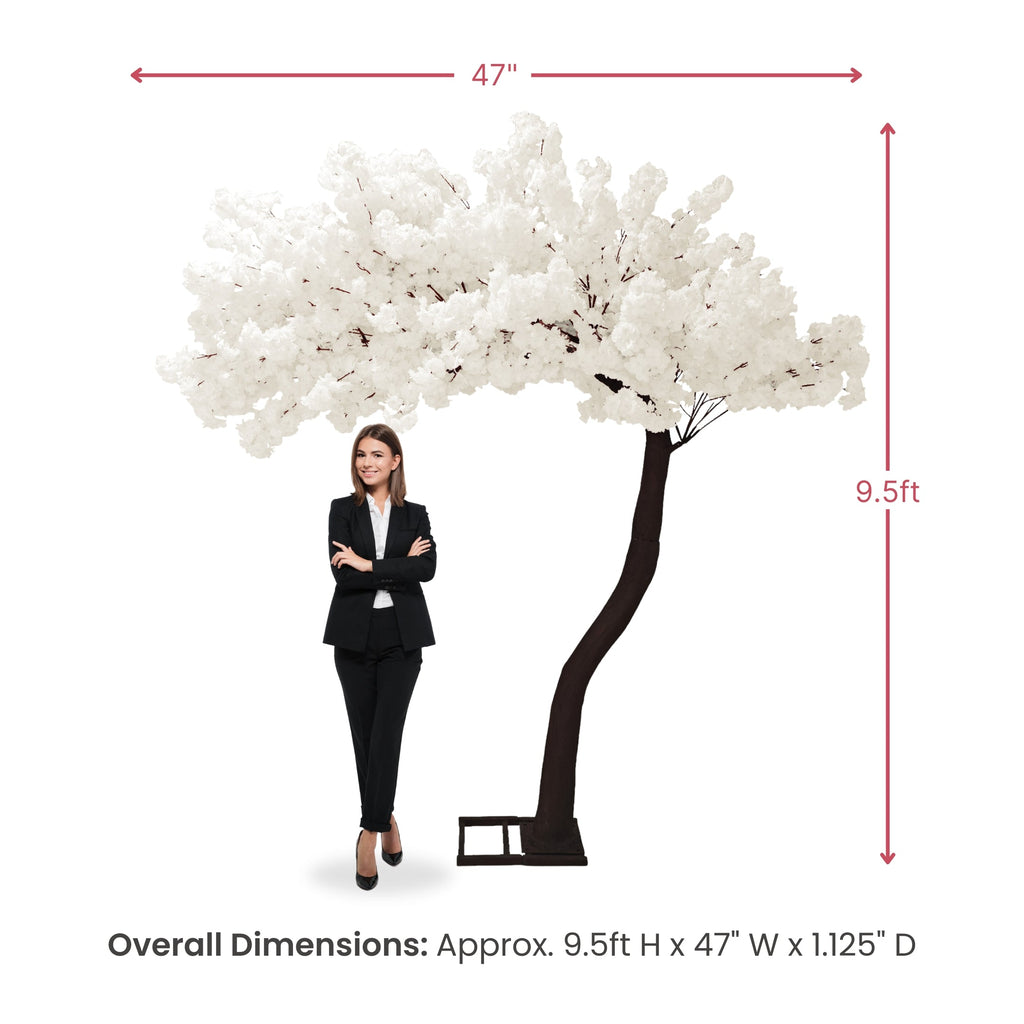 9.5ft White Cherry Blossom Tree Backdrop Frame Stand