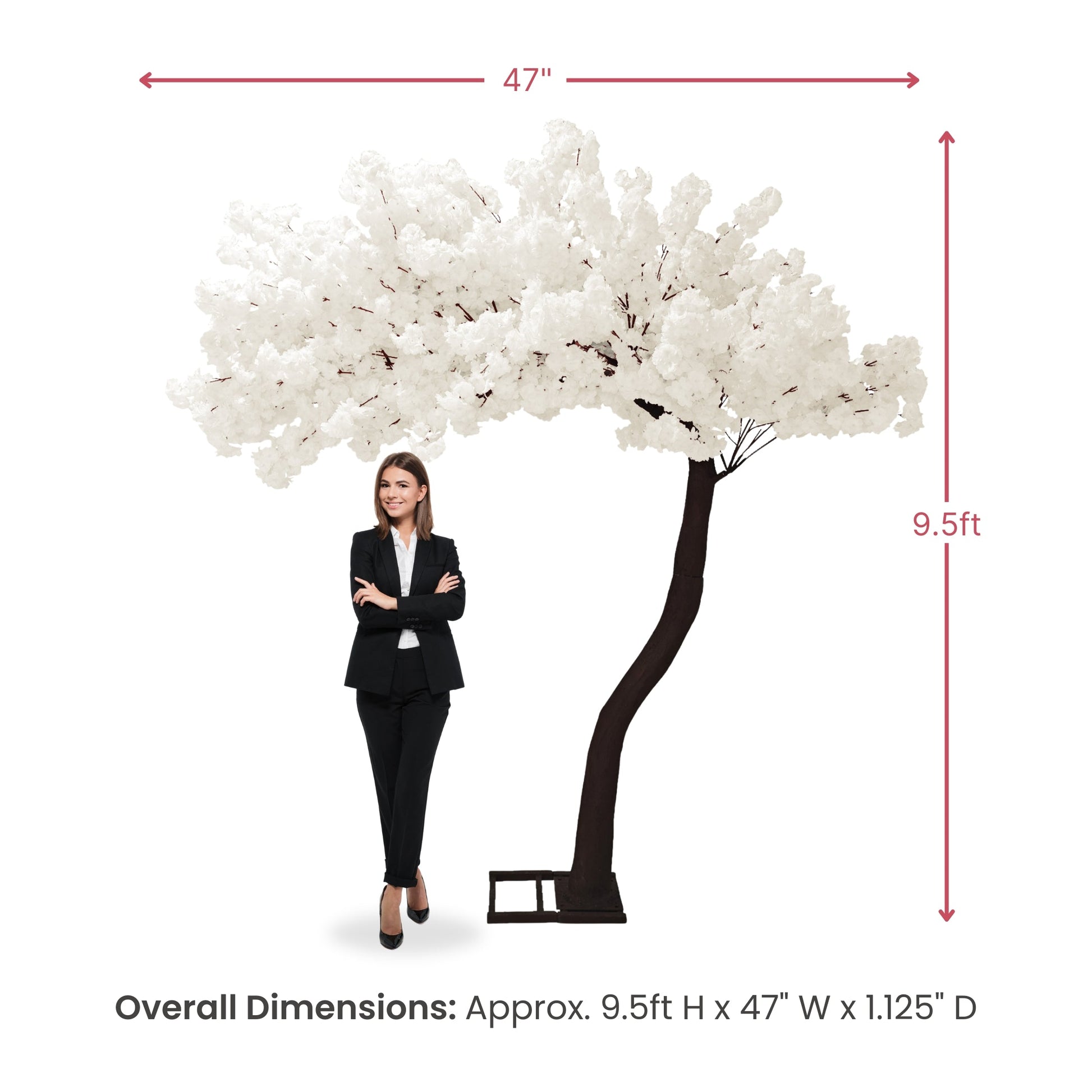 9.5ft White Cherry Blossom Tree Backdrop Frame Stand