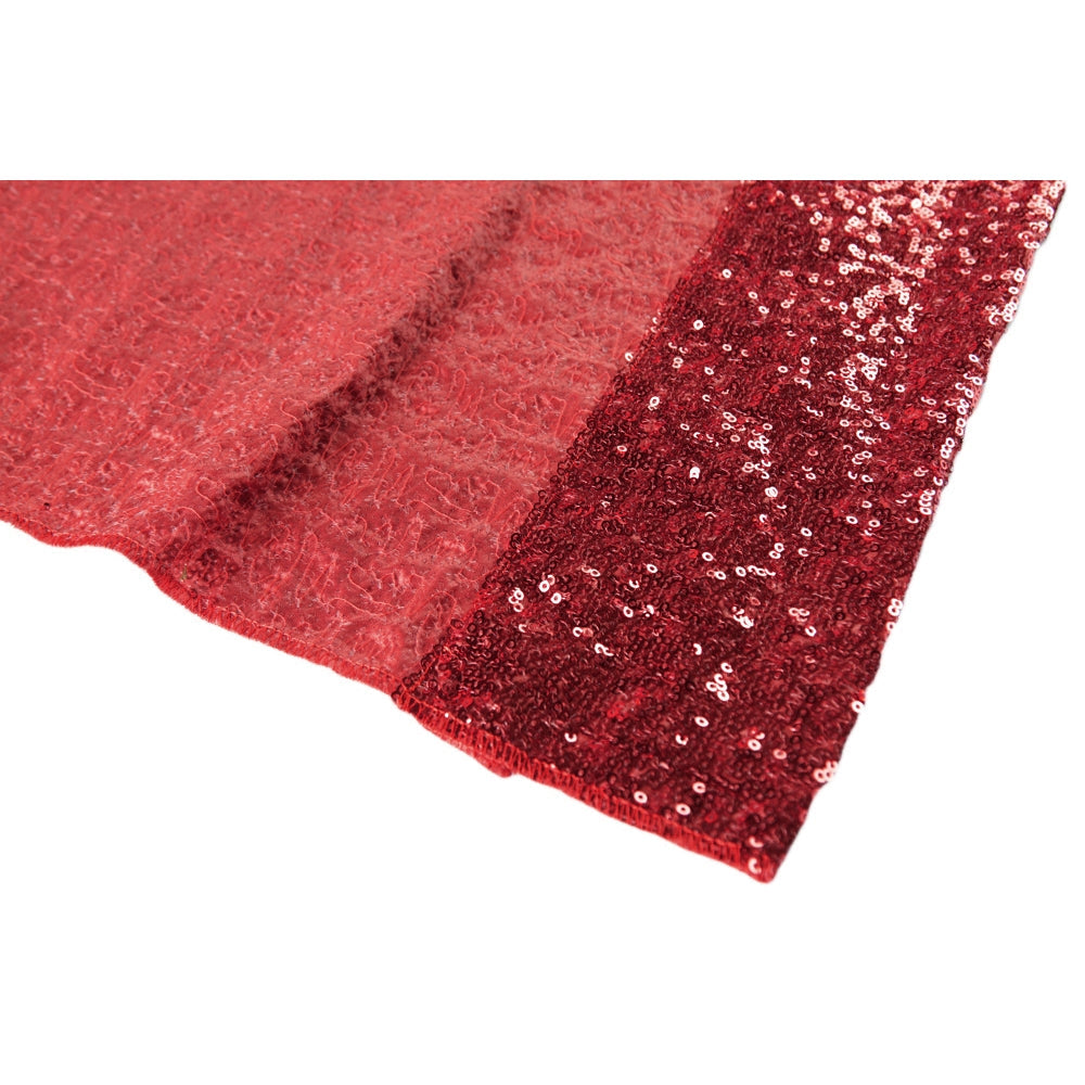 Glitz Sequin 10ft H x 52" W Drape/Backdrop panel - Apple Red - CV Linens