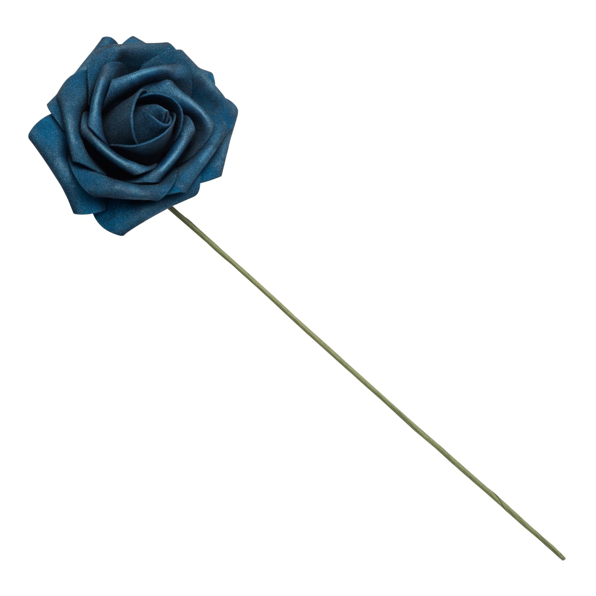 Artificial DIY Foam Rose Stems (50 pcs) - Navy Blue - CV Linens
