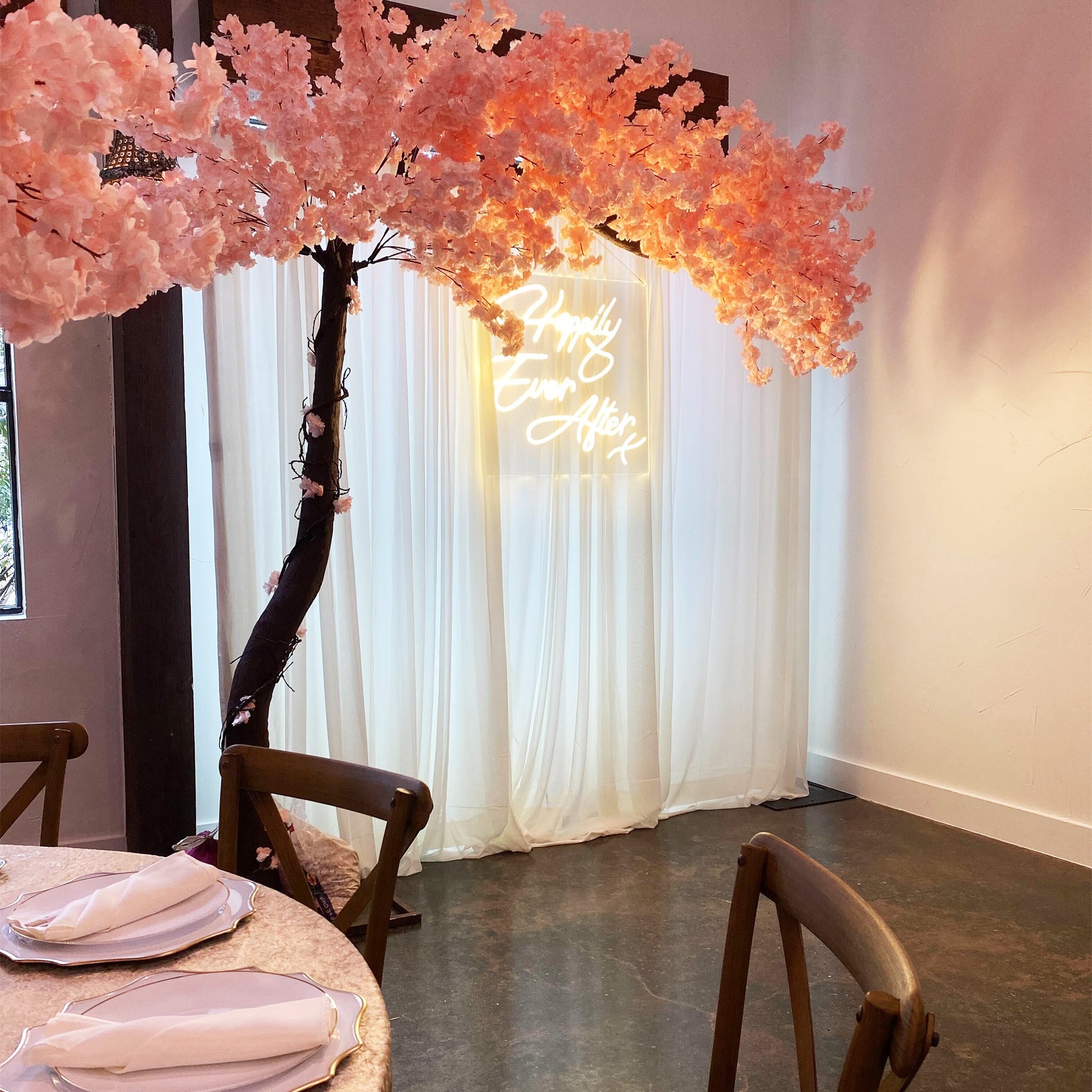 9.5ft Blush Cherry Blossom Tree Backdrop Frame Stand