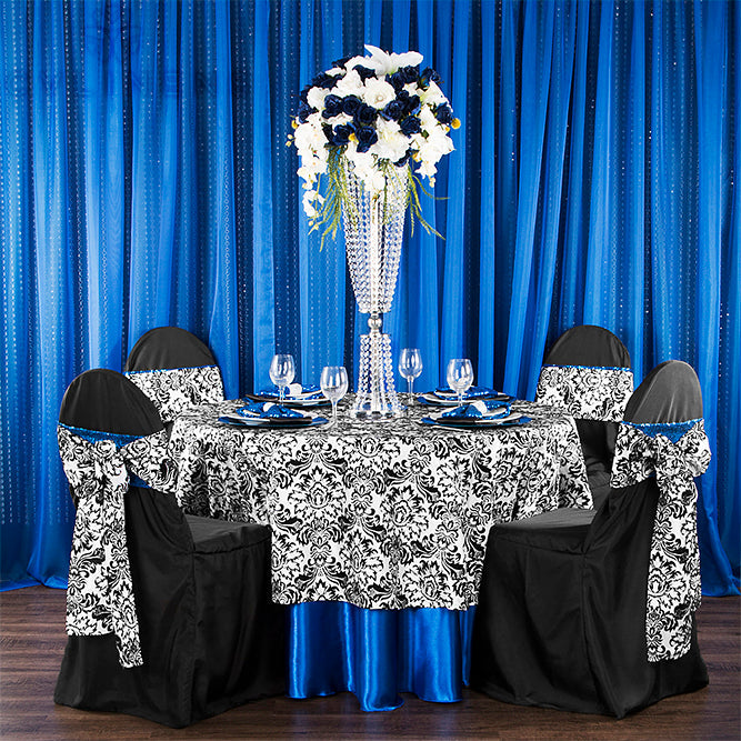 Crystal Column Tabletop Centerpiece - Silver - CV Linens