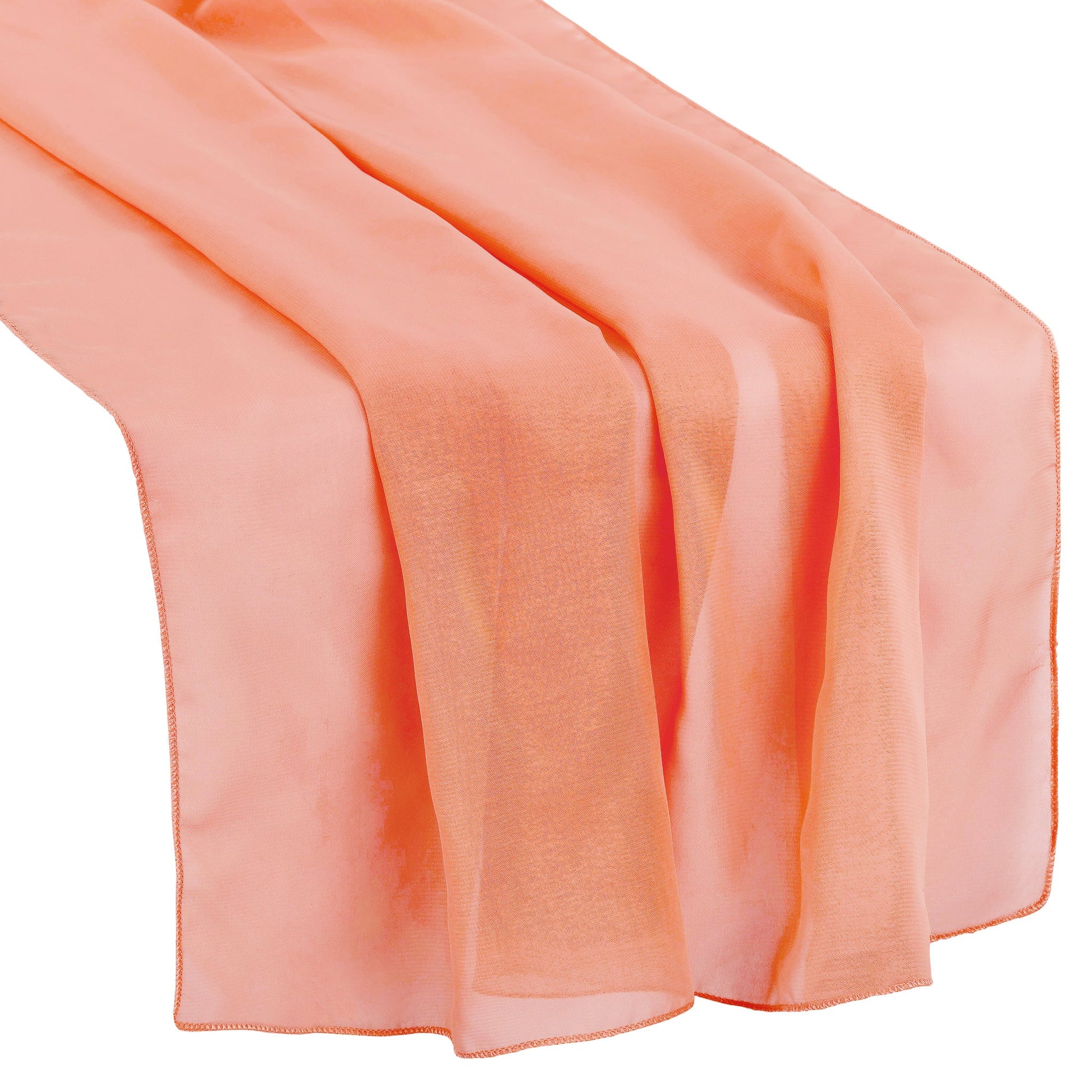 Chiffon Wedding Table Runner 27"x120" - Coral - CV Linens