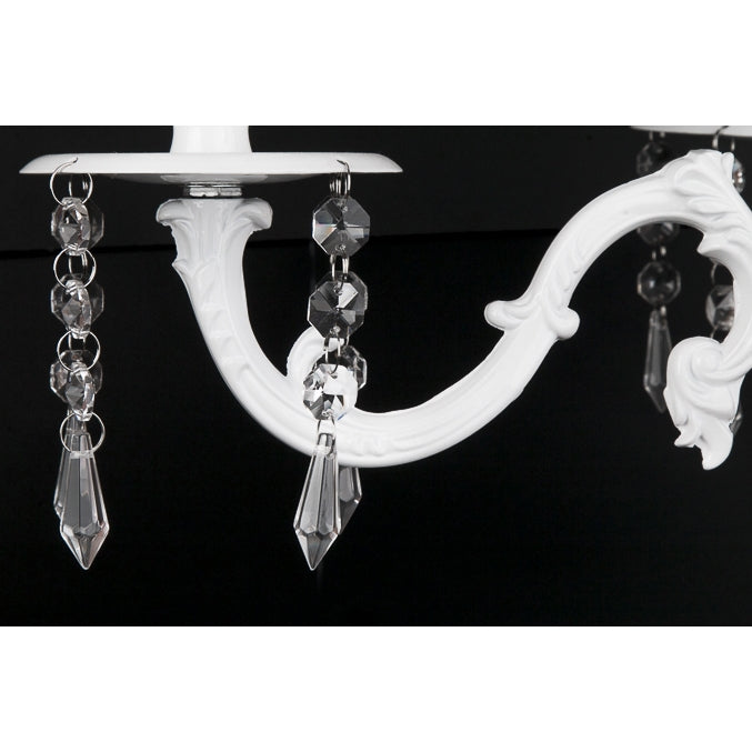 36" Candelabra Tabletop Centerpiece - White - CV Linens