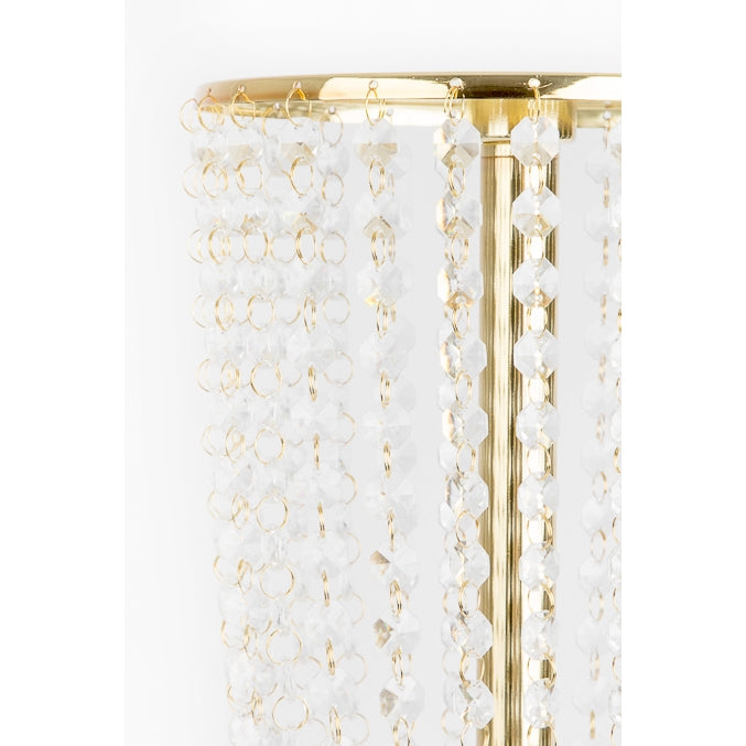 Crystal Column Tabletop Centerpiece - Gold - CV Linens