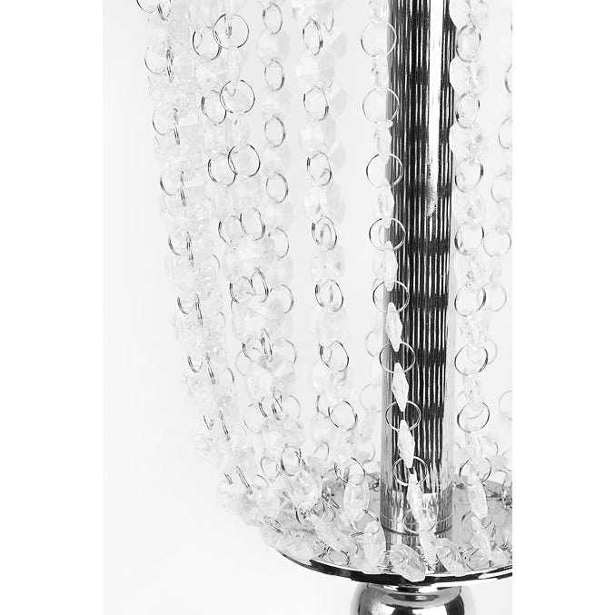 Crystal Column Tabletop Centerpiece - Silver - CV Linens