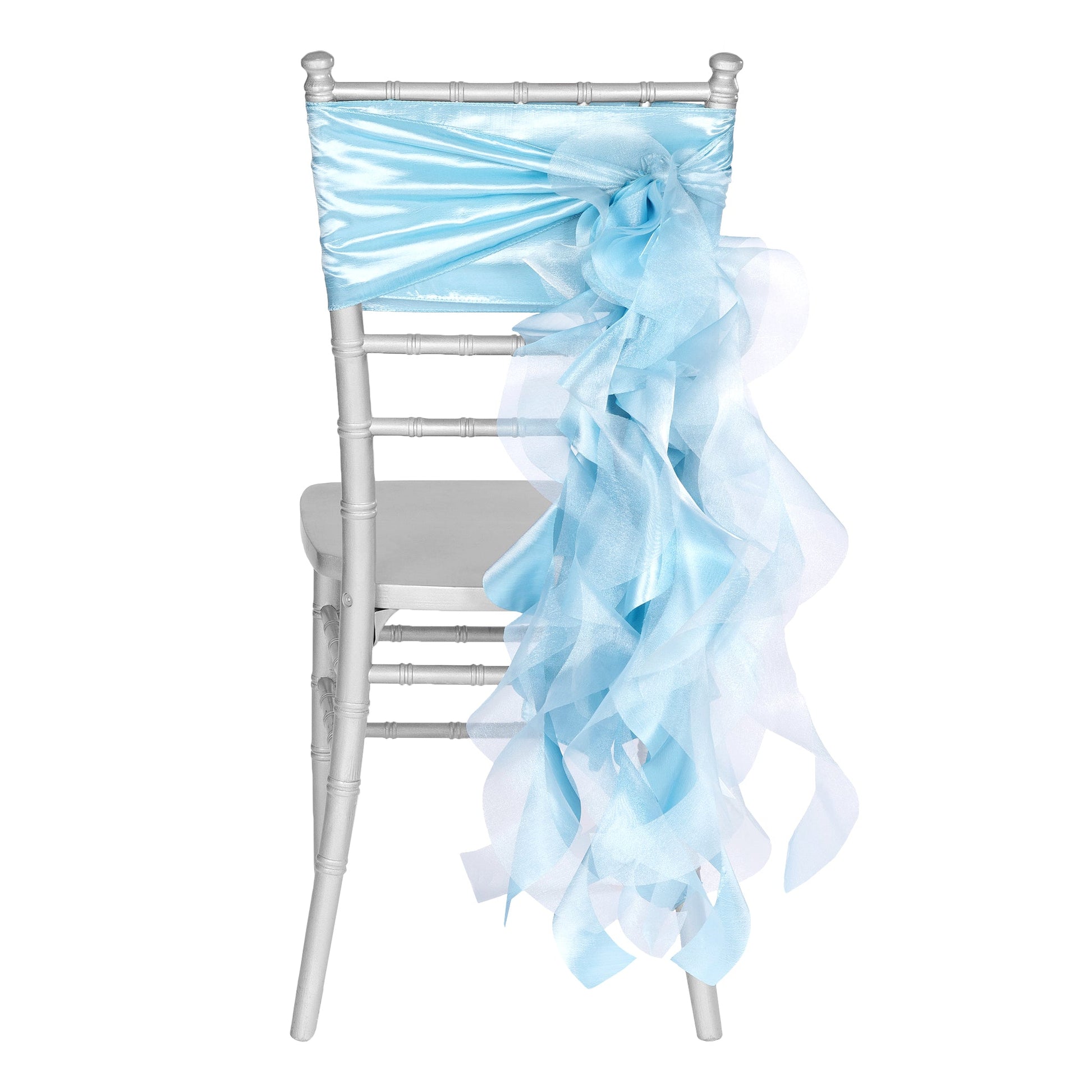 Curly Willow Chair Sash - Baby Blue - CV Linens