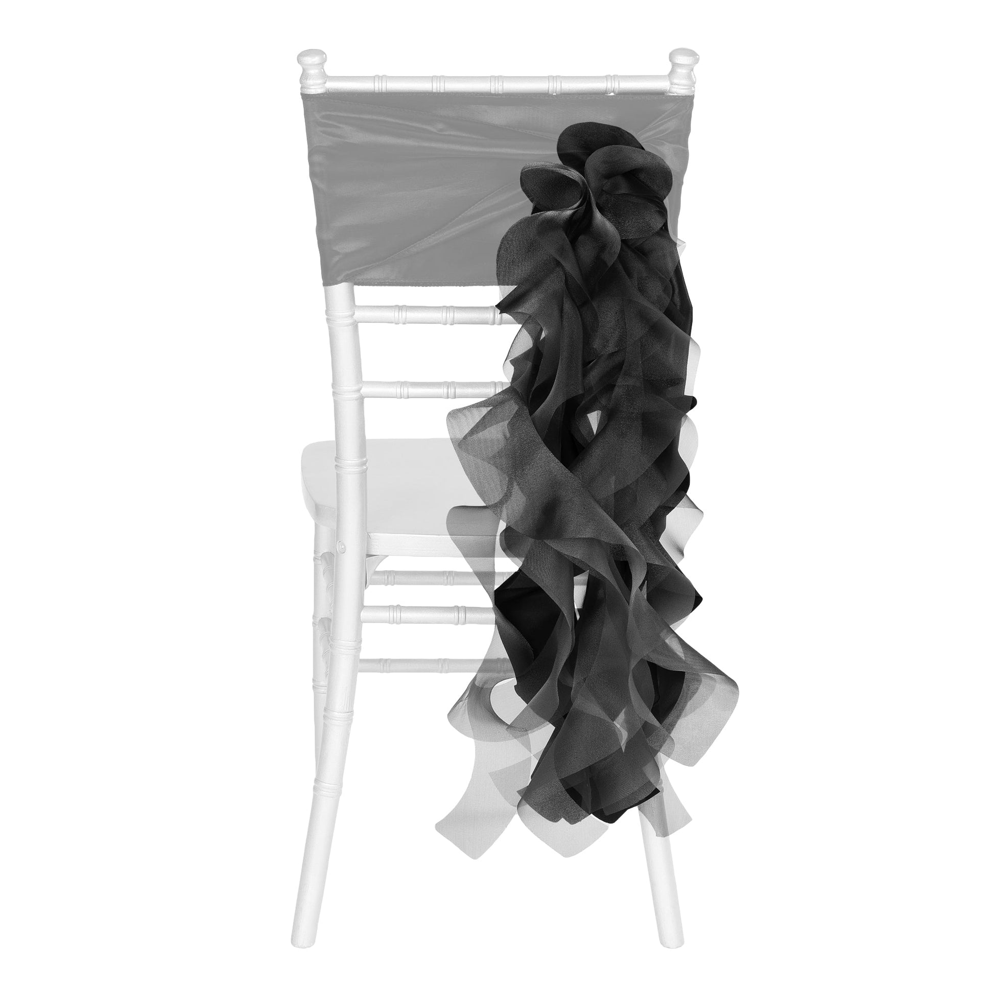 Curly Willow Chair Sash - Black - CV Linens